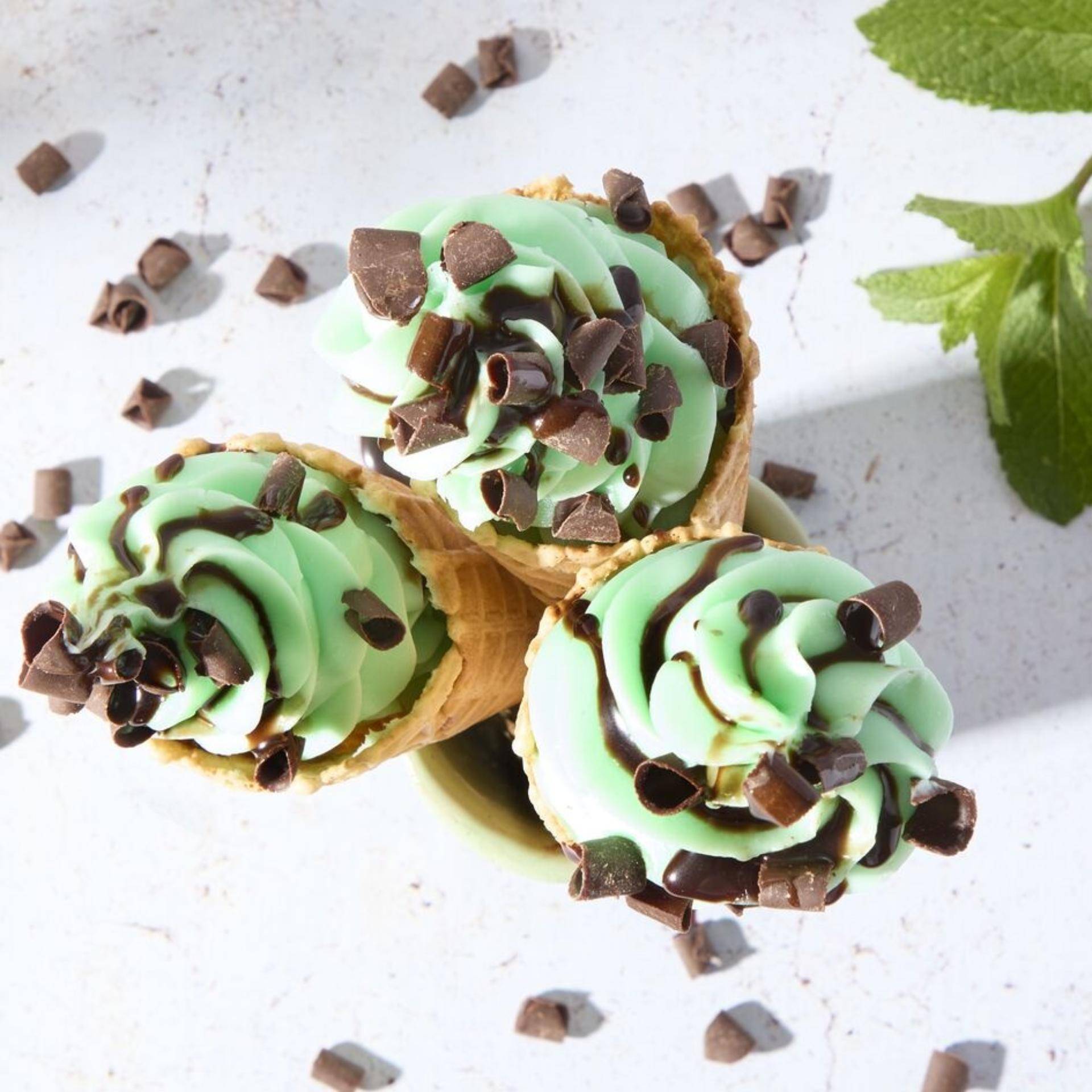 Helado suave de menta y chocolate - Receta Freezi | Moulinex