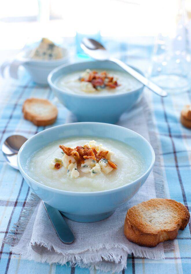 Sopa cremosa de coliflor con queso azul - Receta Perfectmix Cook | Moulinex