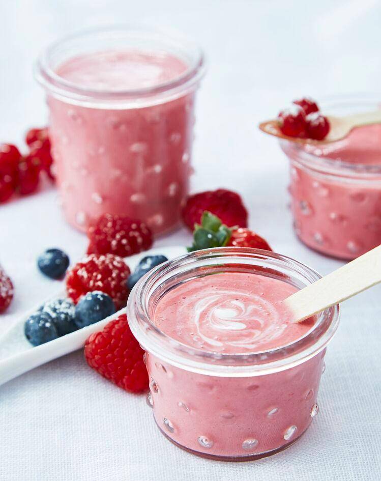 Yogur helado con frutos rojos - Receta Perfectmix + | Moulinex