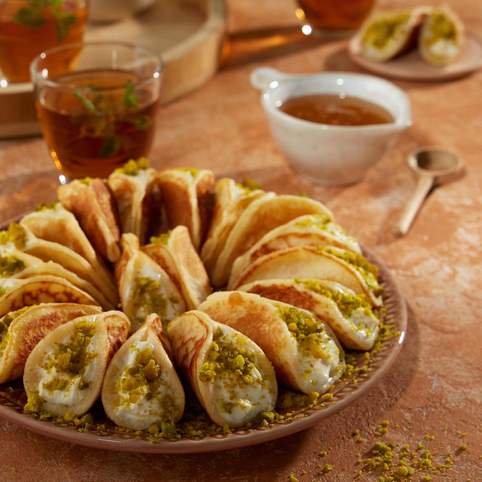 Mini pancakes orientales - Receta Perfectmix + | Moulinex