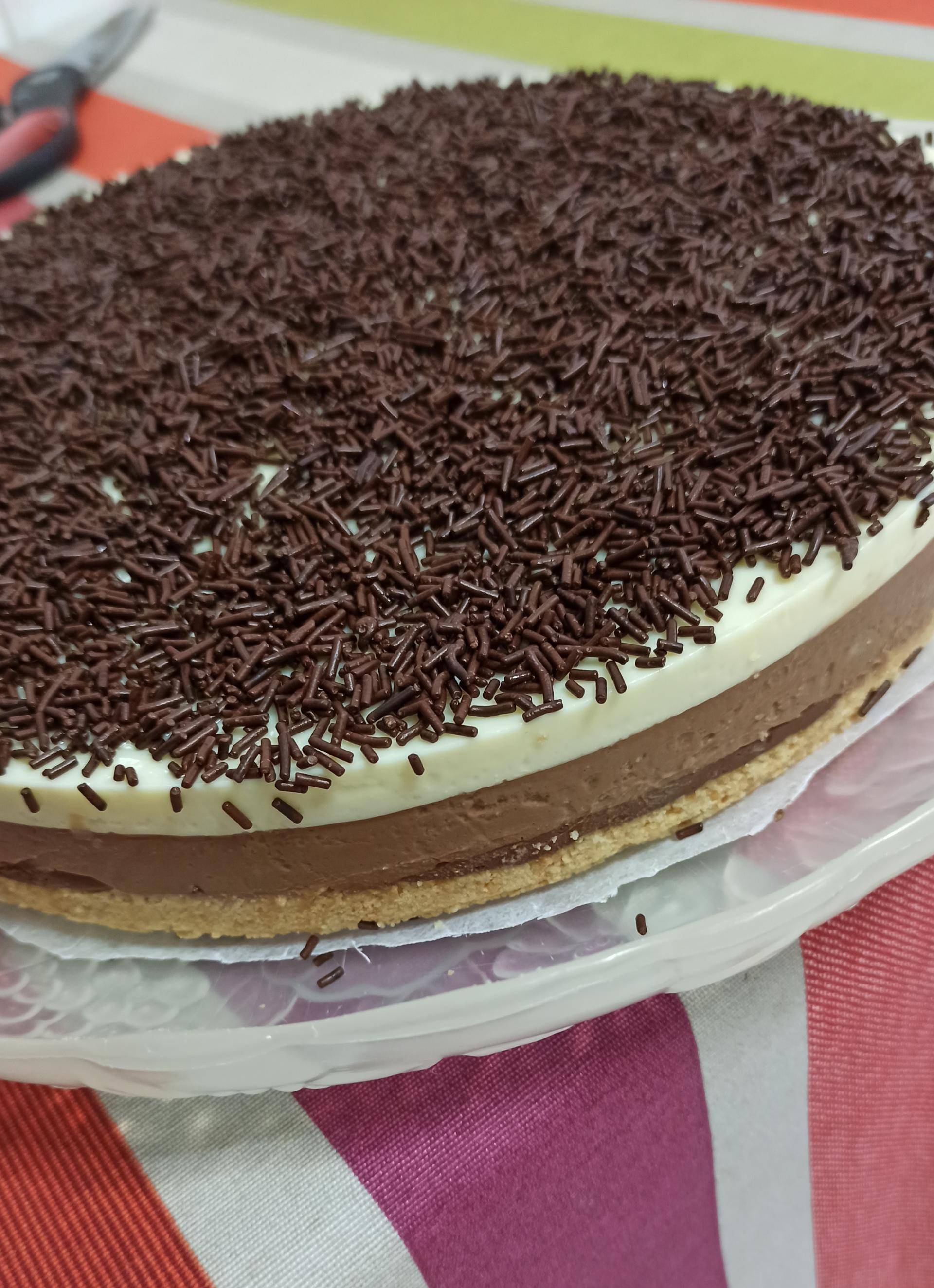 Tarta tres chocolates - Receta Companion Connect XL | Moulinex