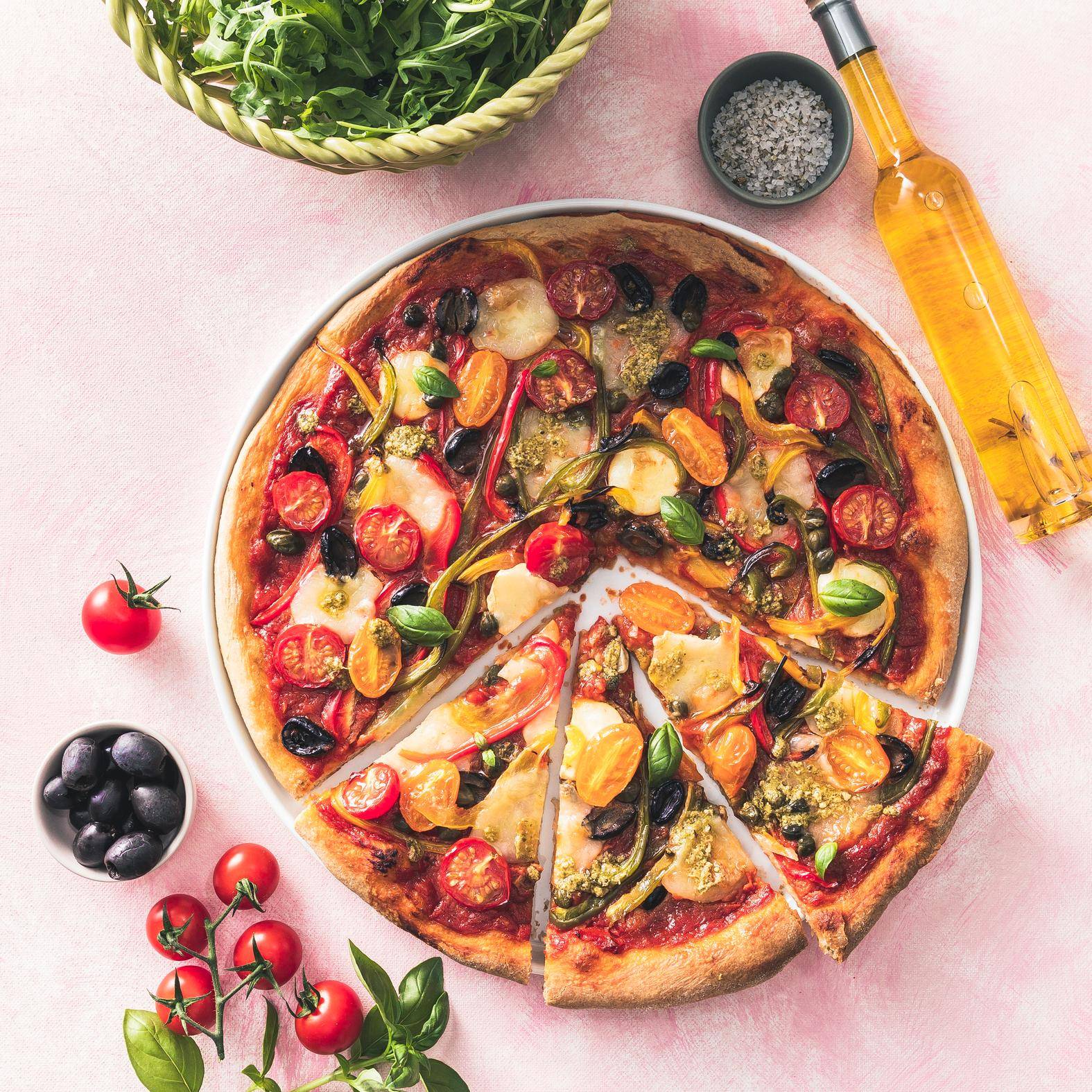Pizza vegetariana - Receta Companion | Moulinex