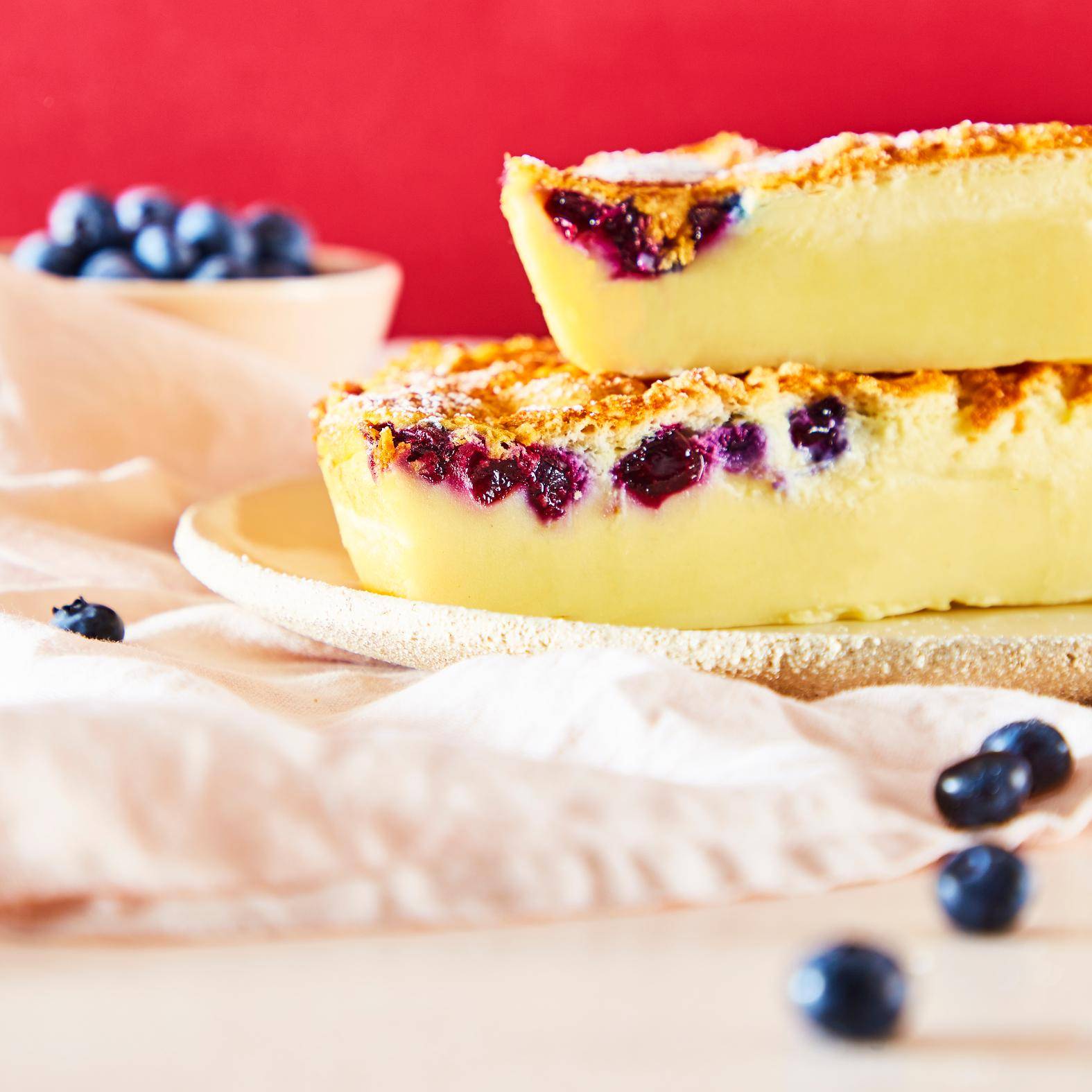 Pastel mágico de arándanos - Receta Click&Cook | Moulinex