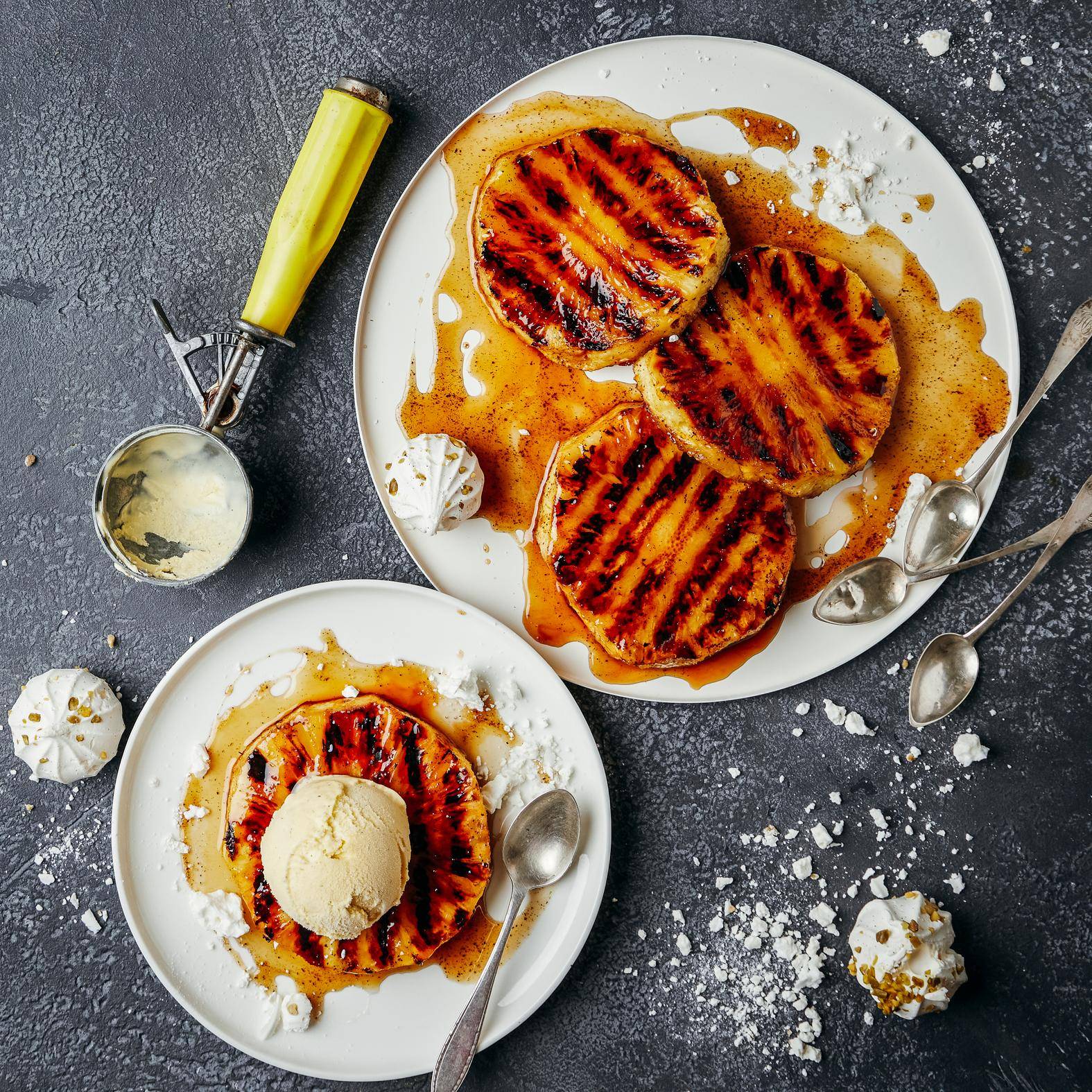 *Grilled pineapple with rum and brown sugar glaze - Receta OptiGrill 2in1 | Moulinex