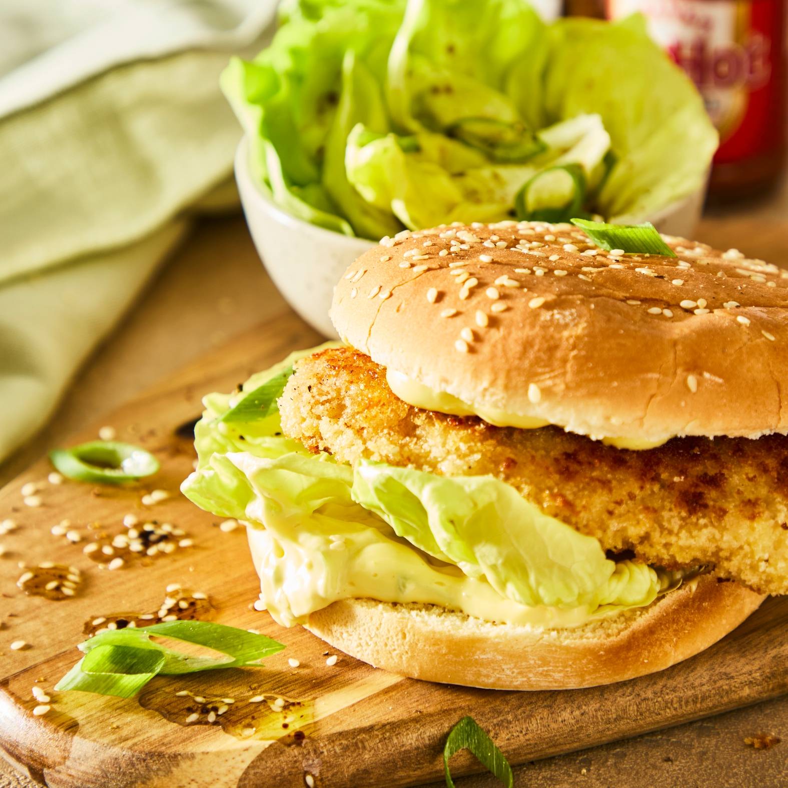 Hamburguesa al estilo McChicken - Receta OptiGrill 2in1 | Moulinex