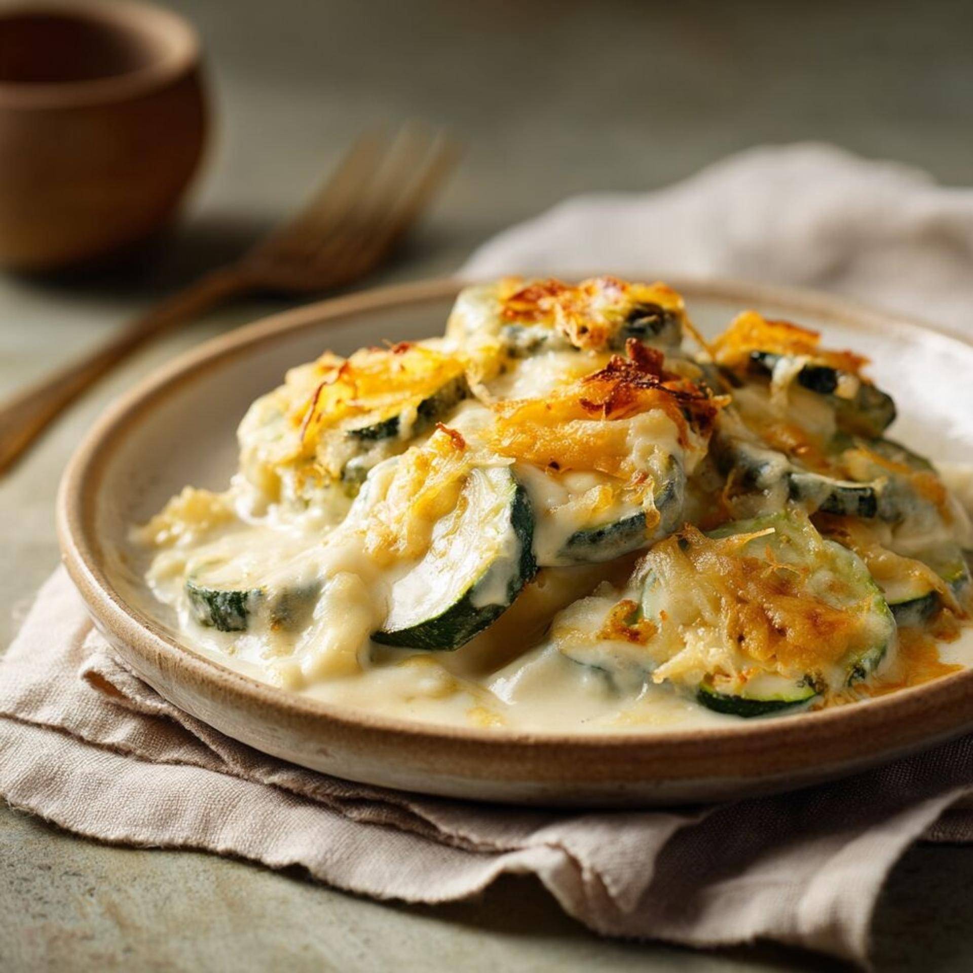 Gratin cremoso de calabacín - Receta Companion Connect | Moulinex