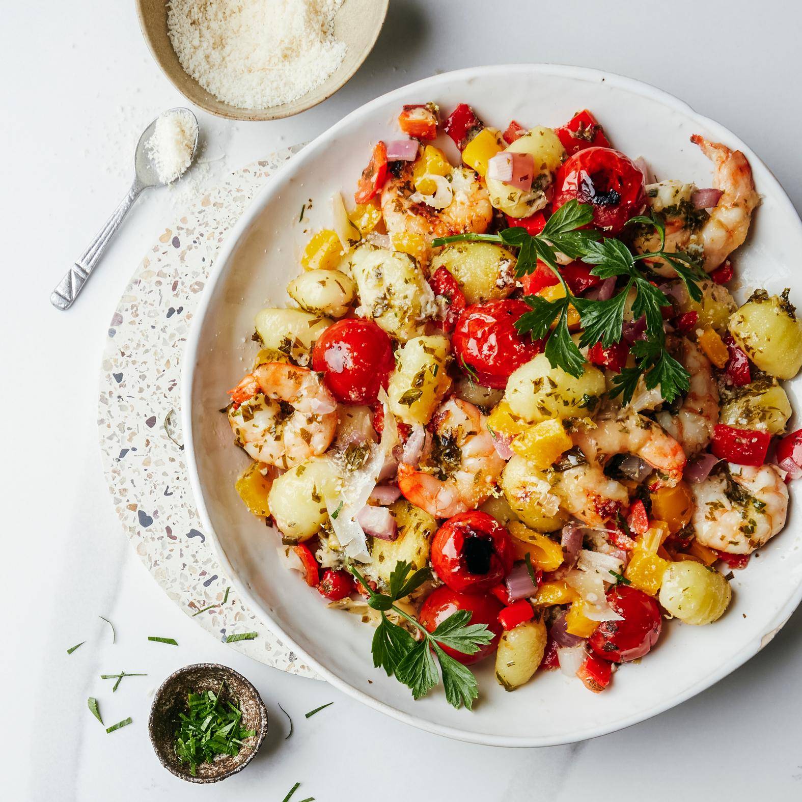 Ñoquis fritos y gambas - Receta OptiGrill 4in1 | Moulinex