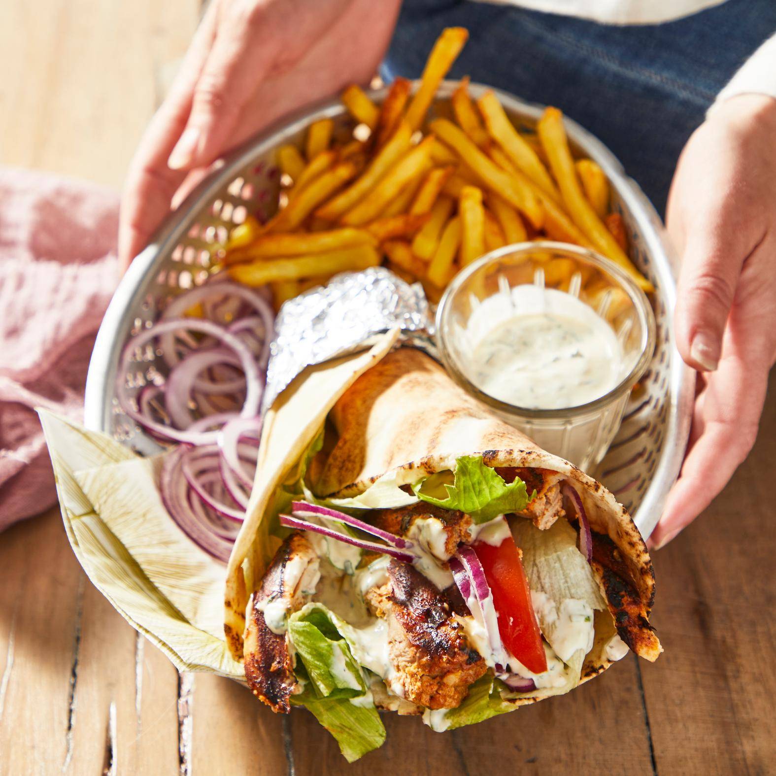 Kebab de pollo - Receta OptiGrill 2in1 | Moulinex