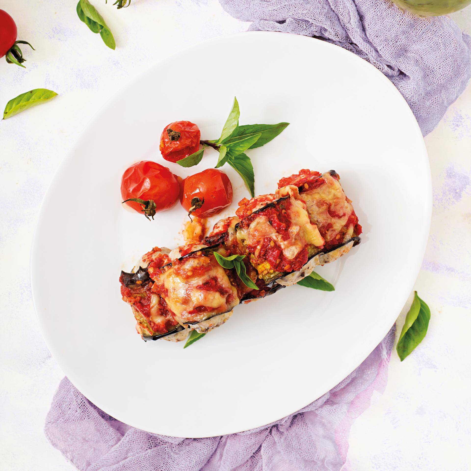 Rollitos de berenjena con mozzarella - Receta Multifunction Airfryer Oven Digital | Moulinex