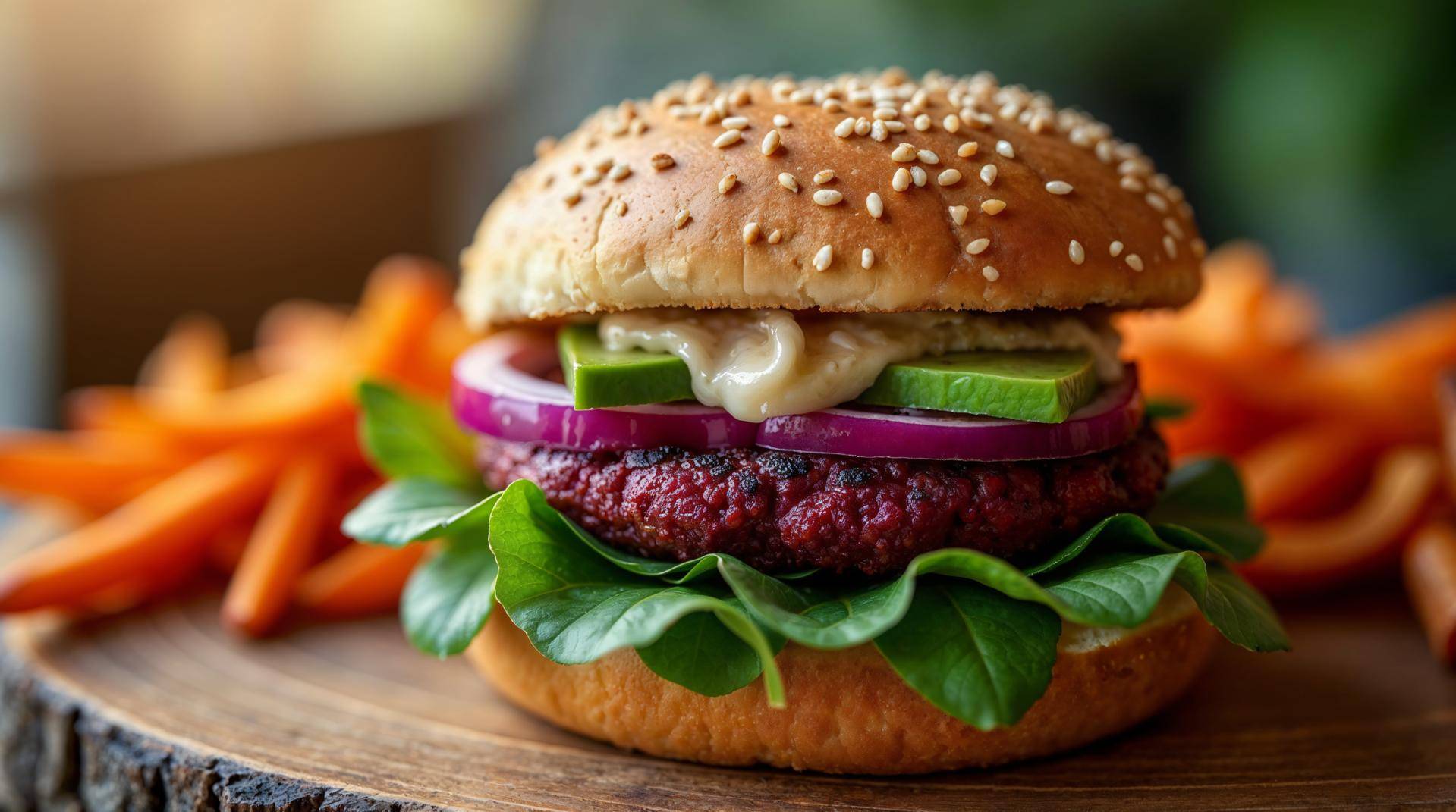 Hamburguesa Vegetal con Aguacate y Salsa de Mostaza - Receta EASY FRY & GRILL 2 in 1 MECHANICAL | Moulinex