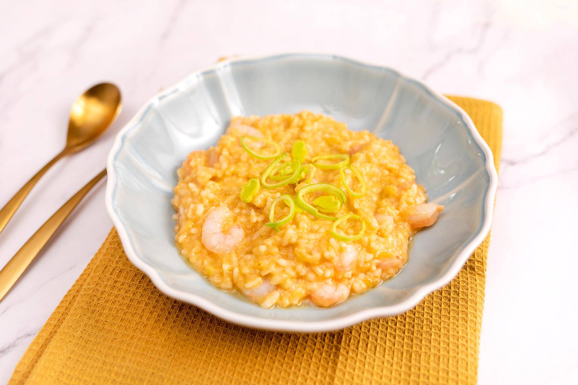 Risotto de puerros y gambas - Receta Click&Cook | Moulinex