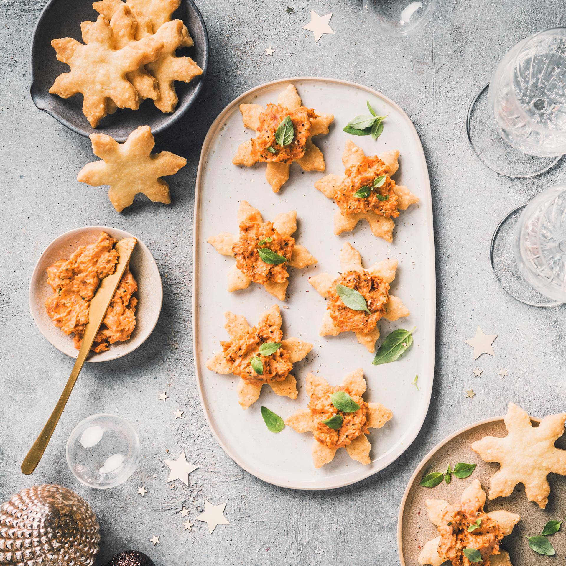 Galletas de mantequilla con untable de chorizo - Receta Companion | Moulinex