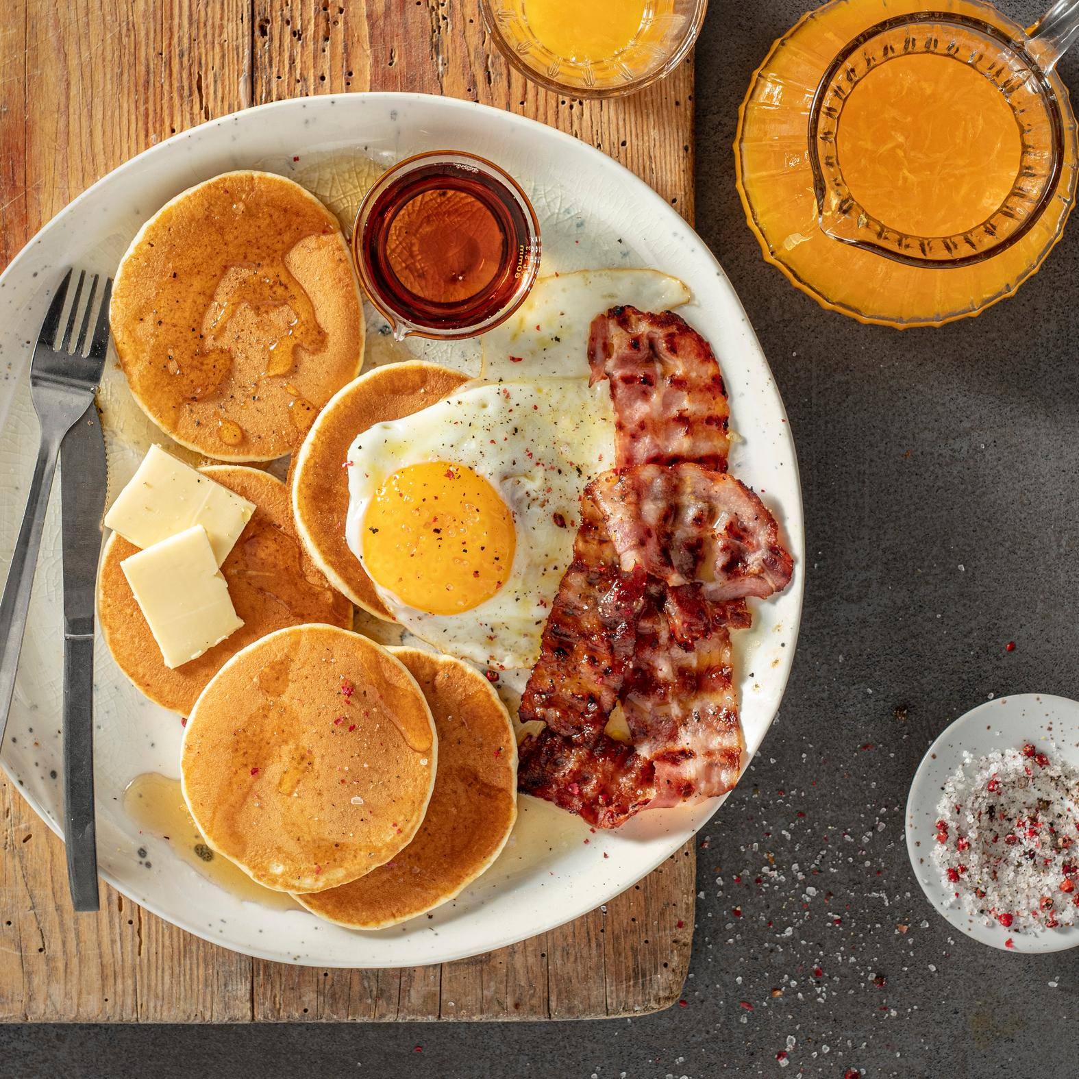 Tortitas con huevos y beicon - Receta OptiGrill 4in1 | Moulinex