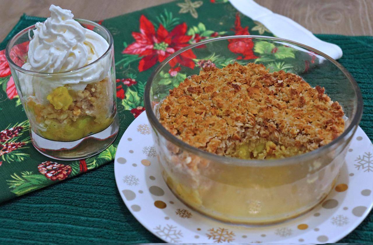 Crumble de piña y avena - Receta EASY FRY & GRILL 2 in 1 MECHANICAL | Moulinex