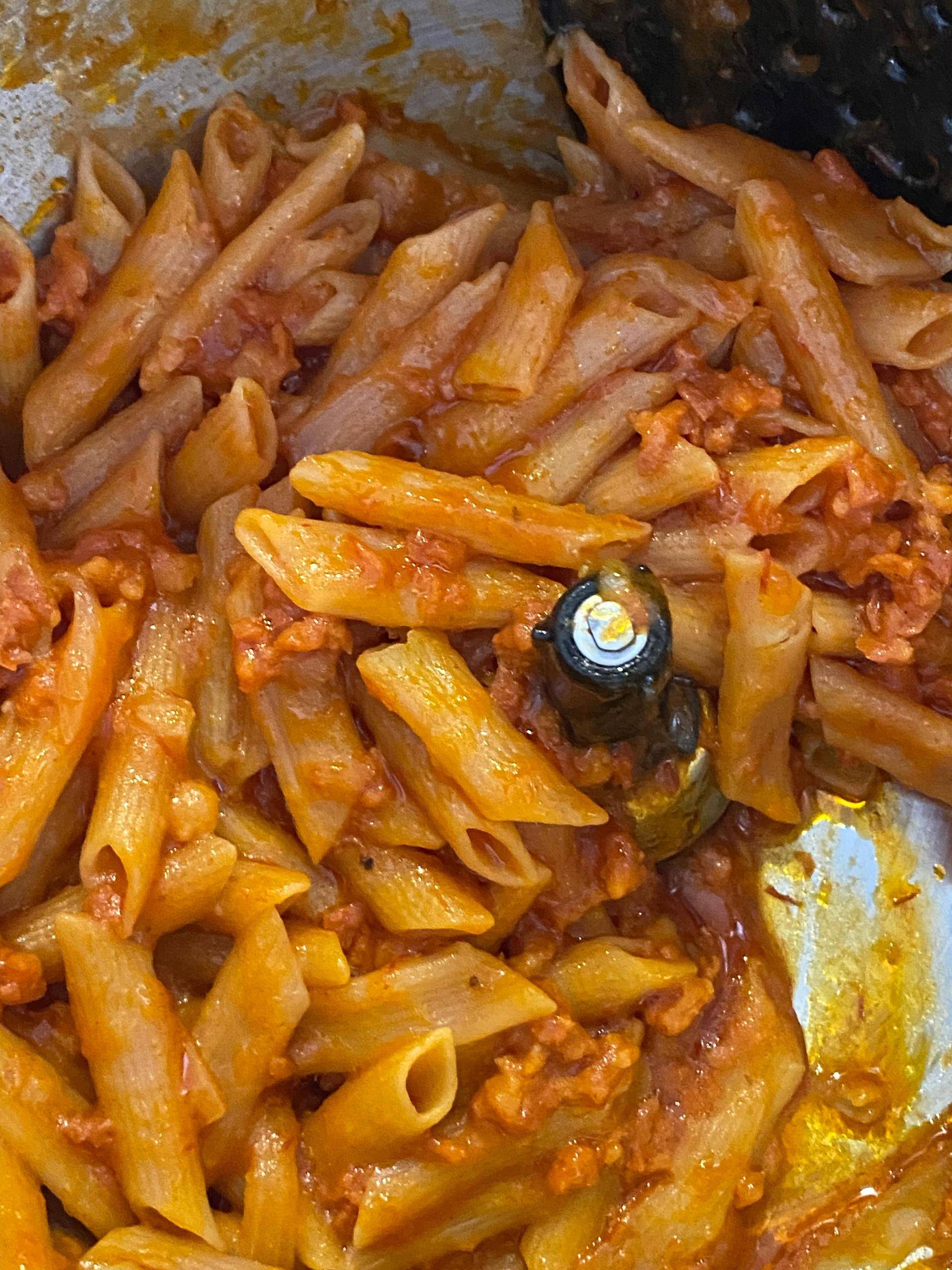 Macarrones con chistorra y cebolla - Receta Companion Connect XL | Moulinex