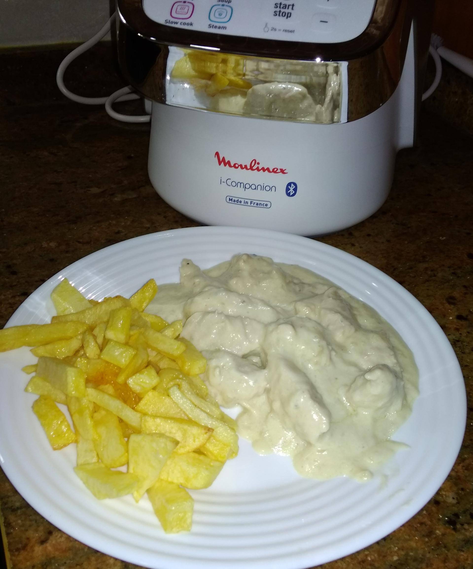 Solomillo de pollo al roquefort - Receta Companion Connect | Moulinex