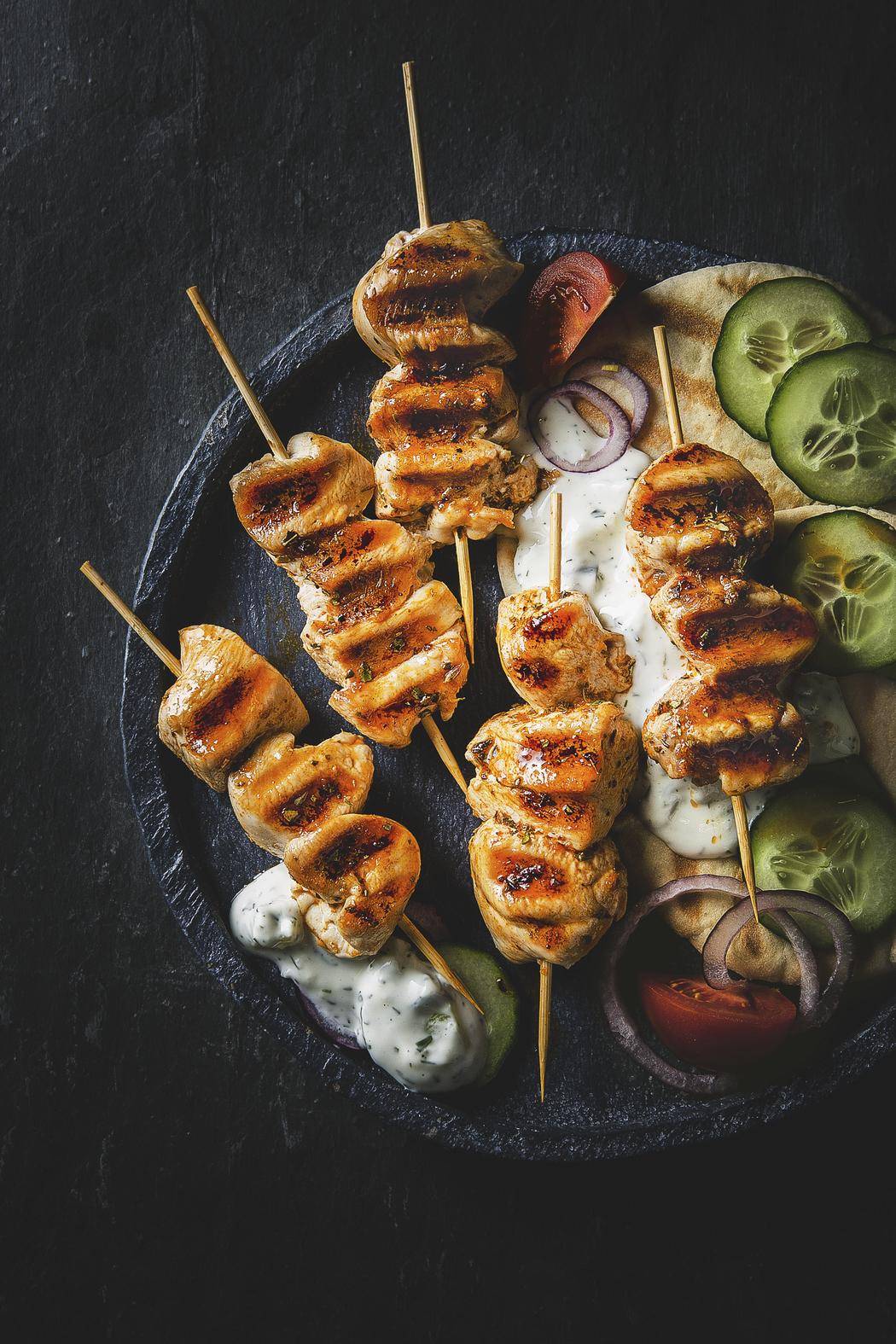 Brochetas de pollo al estilo griego - Receta undefined | Moulinex