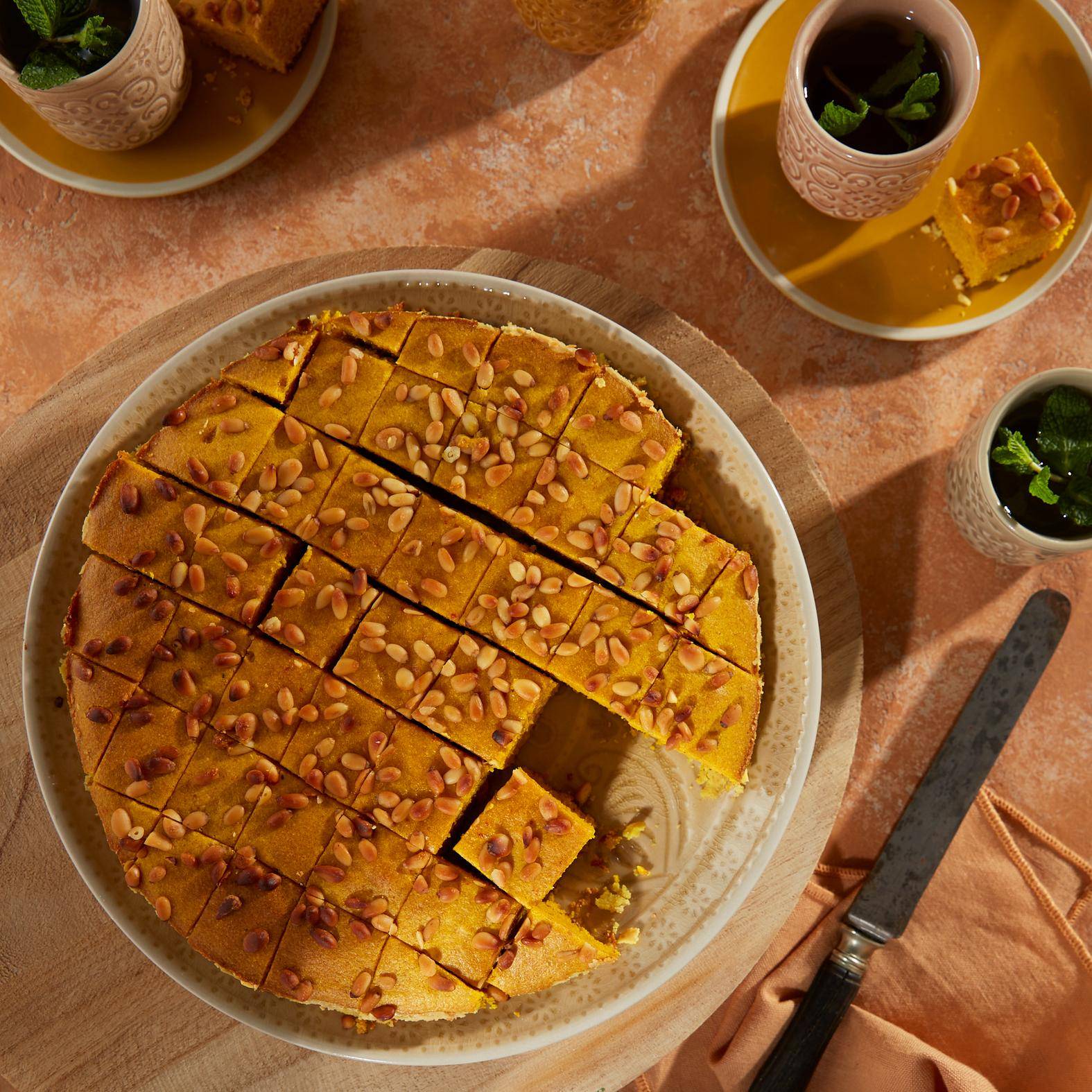 Pastel libanés de cúrcuma (sfouf) - Receta Perfectmix + | Moulinex