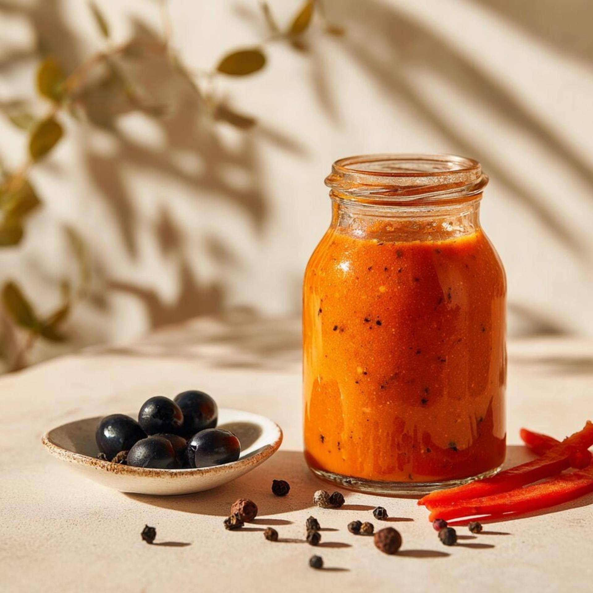 Coulis de pimiento y aceitunas trituradas - Receta Blendforce Cook | Moulinex