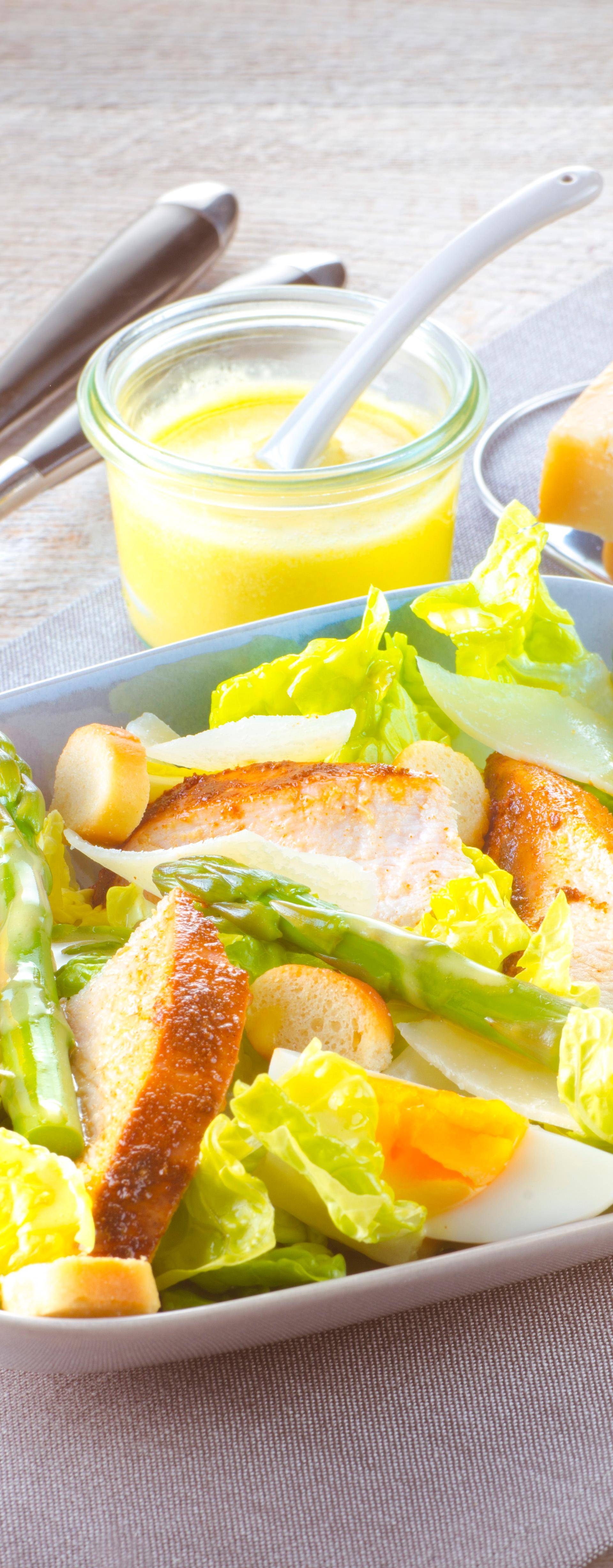 Ensalada césar con bacon a la parrilla - Receta undefined | Moulinex