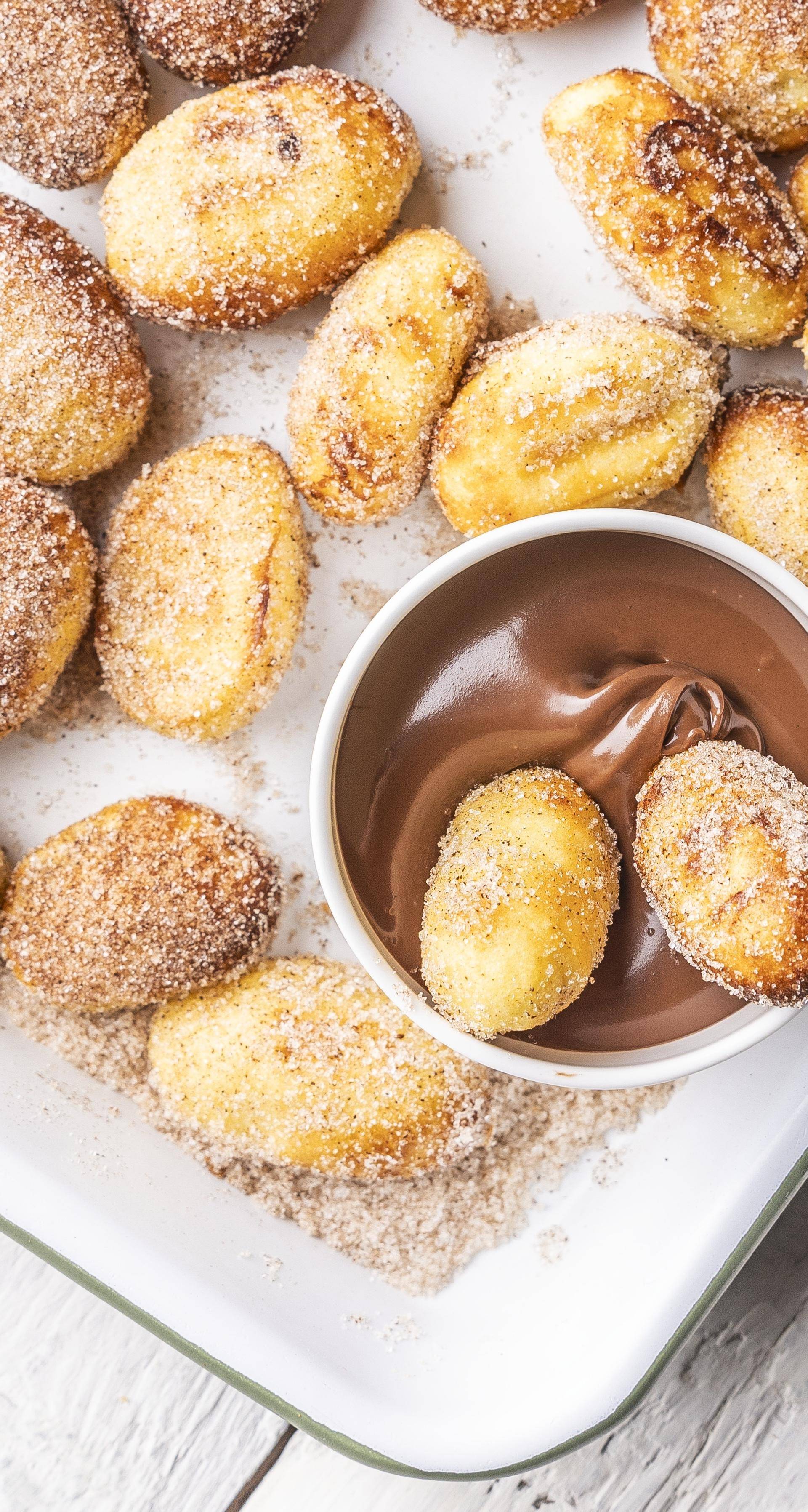 Ñoquis estilo churro con dip de chocolate - Receta Crisp&Go 3P | Moulinex