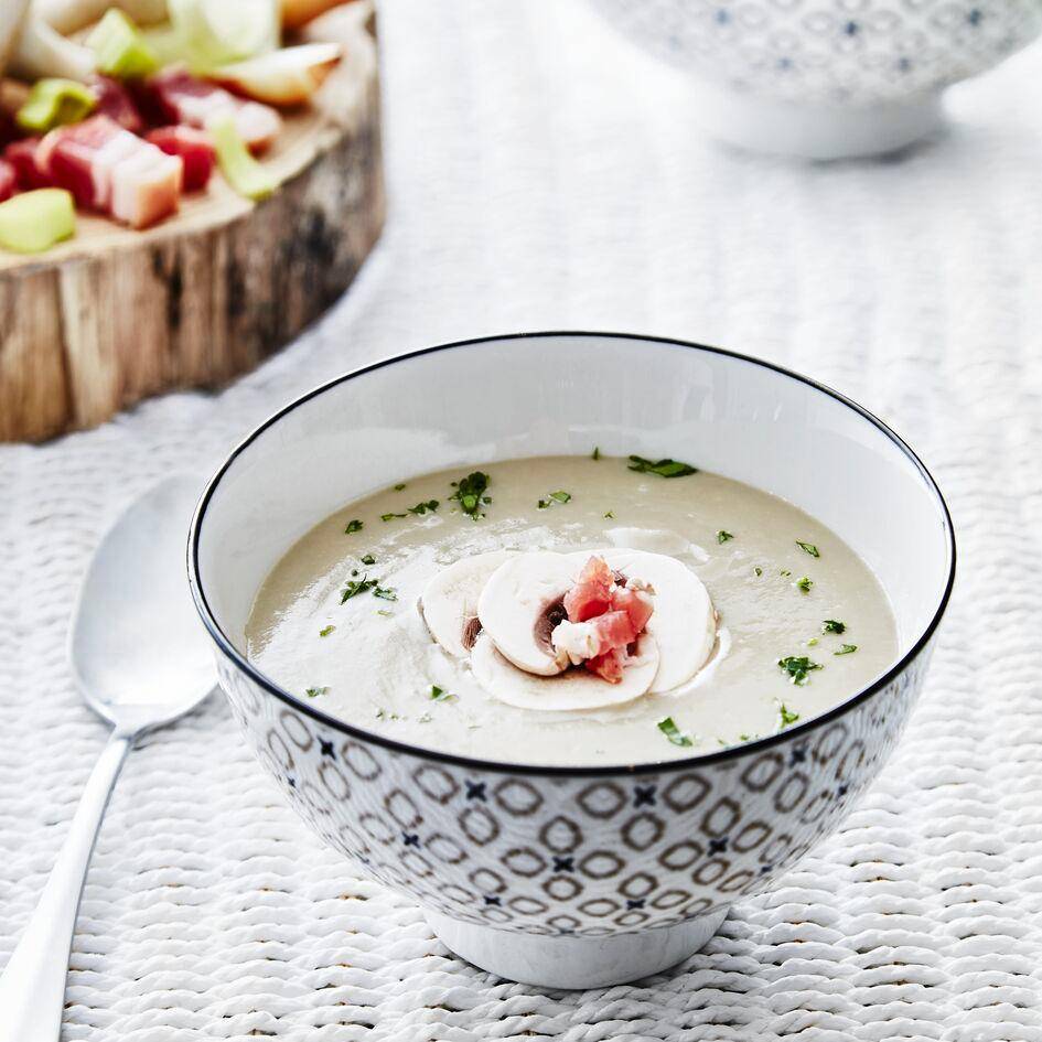 Crema de champiñones y tocino - Receta Perfectmix Cook | Moulinex