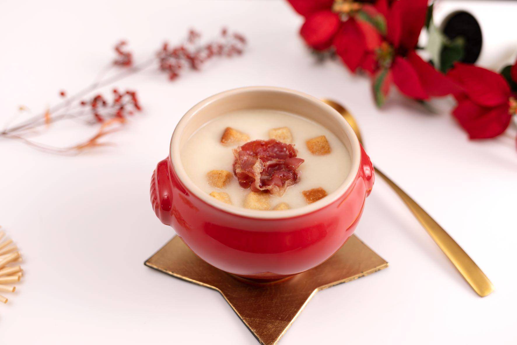Crema de cebolla con crujientes de jamón - Receta Click&Cook | Moulinex