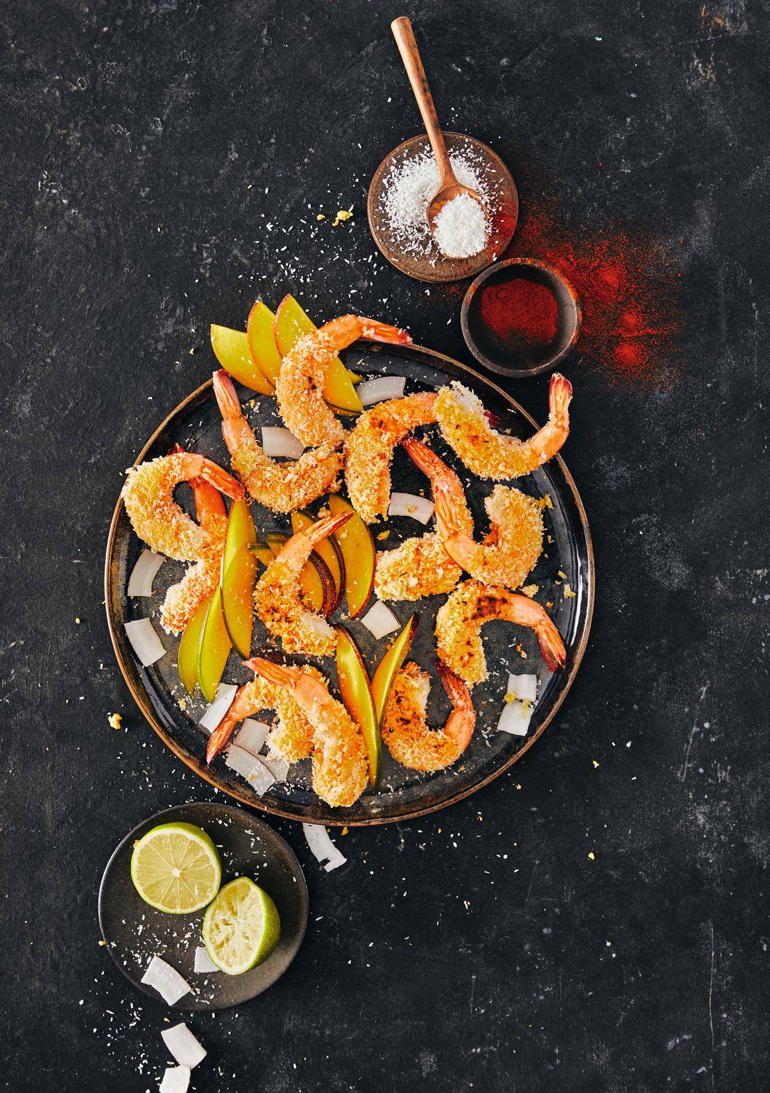 Langostinos empanados con coco - Receta OptiGrill 4in1 | Moulinex