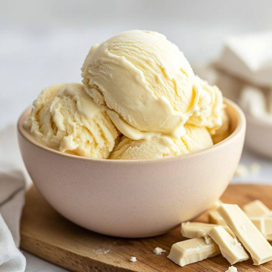 Helado de chocolate blanco - Receta Companion Connect XL | Moulinex