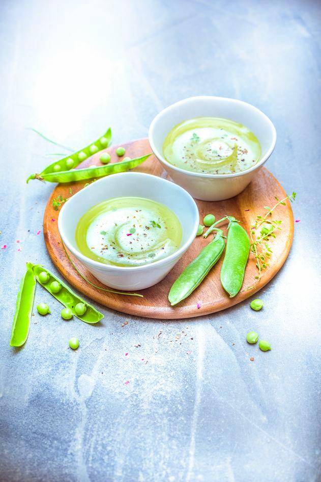 Crema de guisantes con espuma de tomillo - Receta Perfectmix Cook | Moulinex