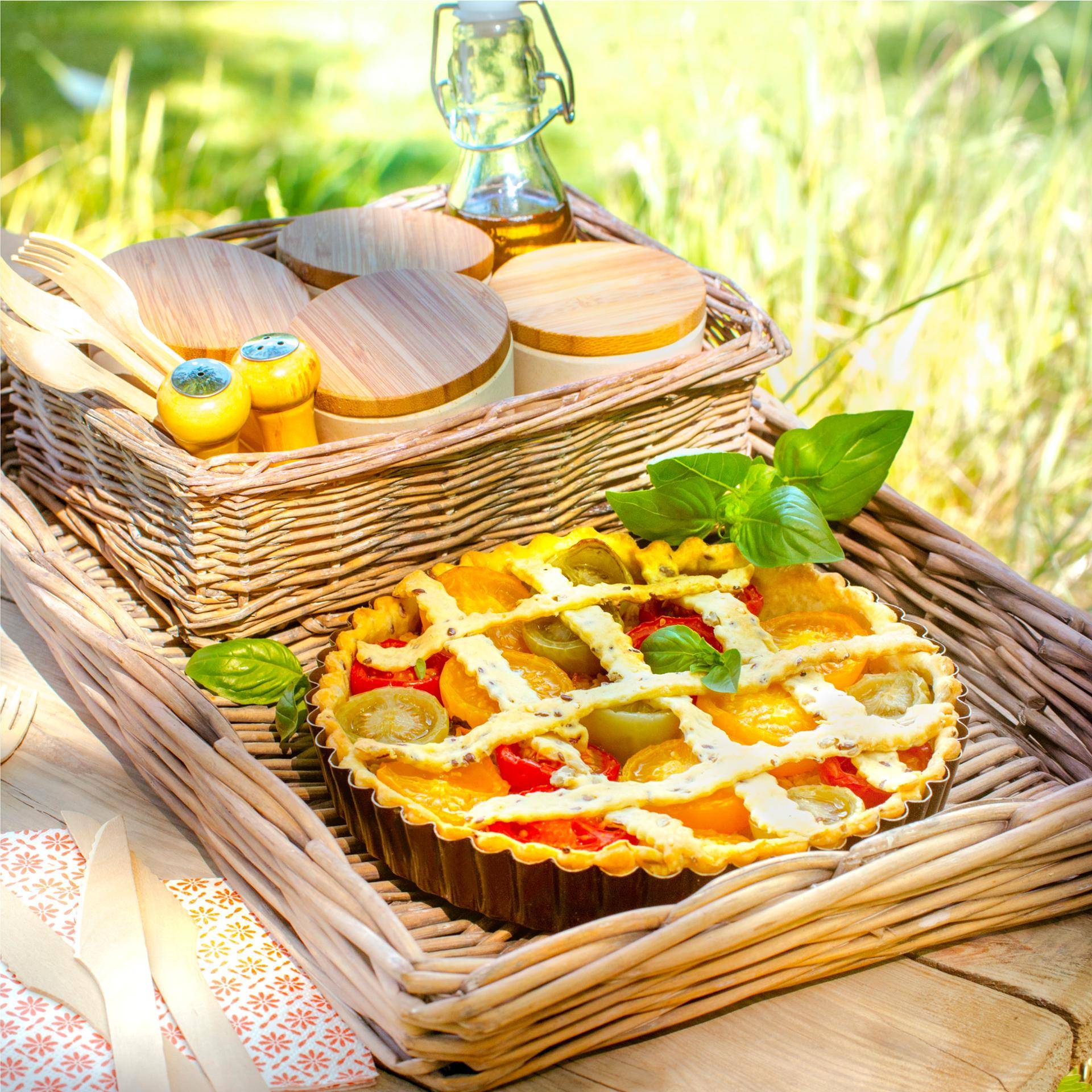 Tarta de tomates multicolores - Receta Companion Connect | Moulinex