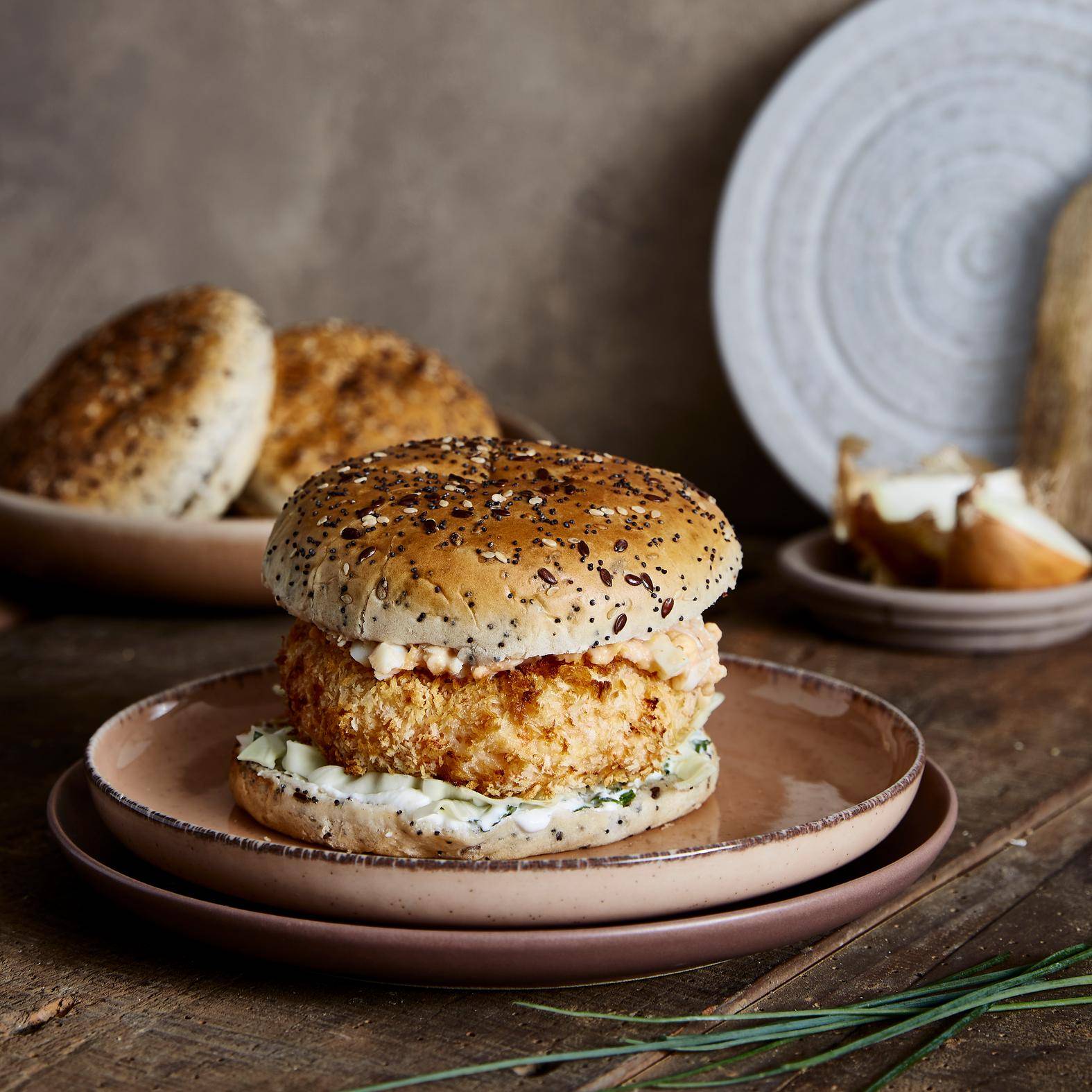 Hamburguesas de gambas - Receta EASY FRY & GRILL 2 in 1 MECHANICAL | Moulinex