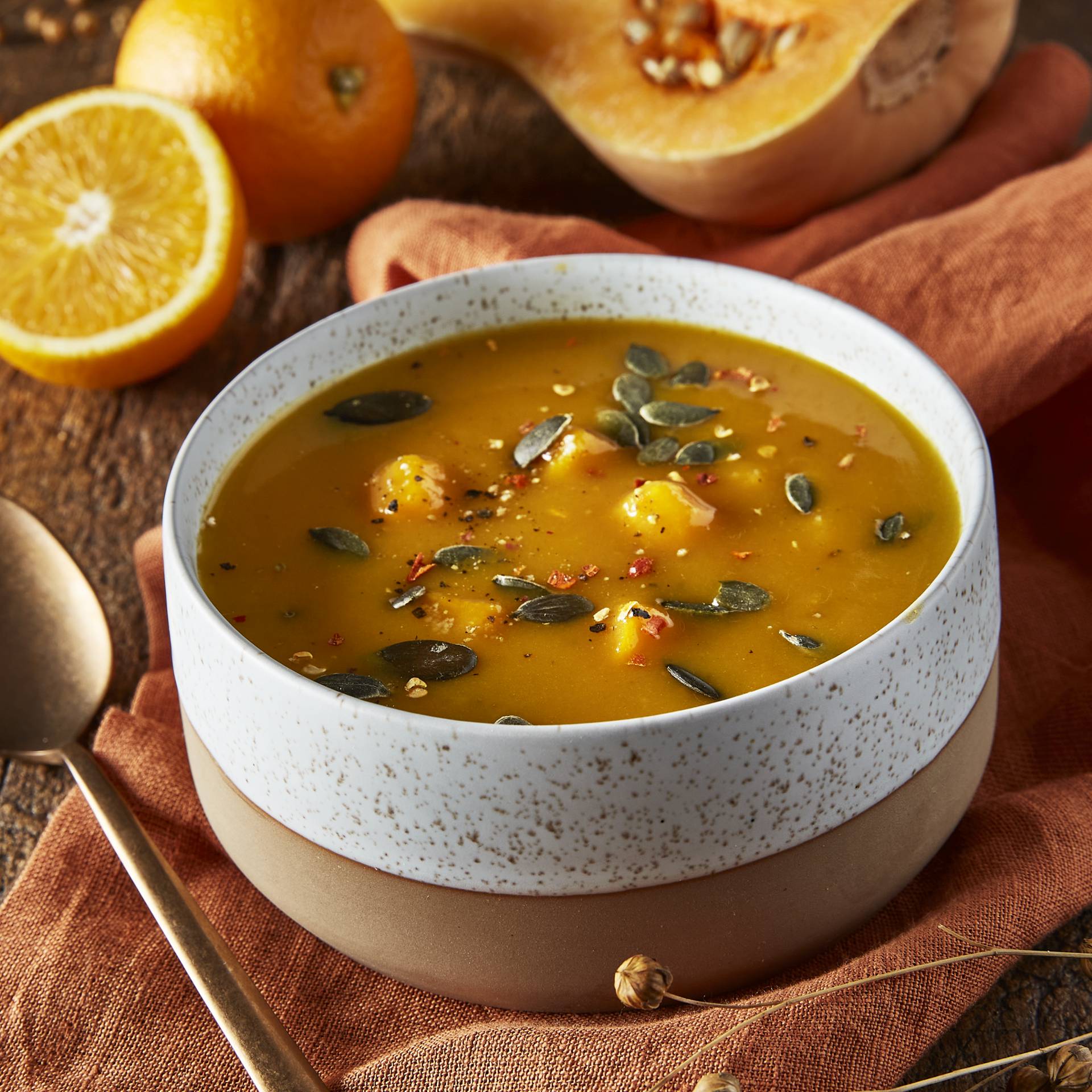 Crema de calabaza con naranja - Receta Companion | Moulinex