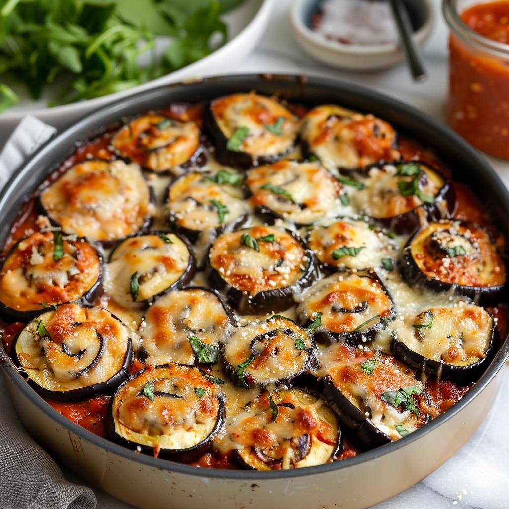 Rollitos de berenjena a la parmesana - Receta Easy Fry Compact | Moulinex