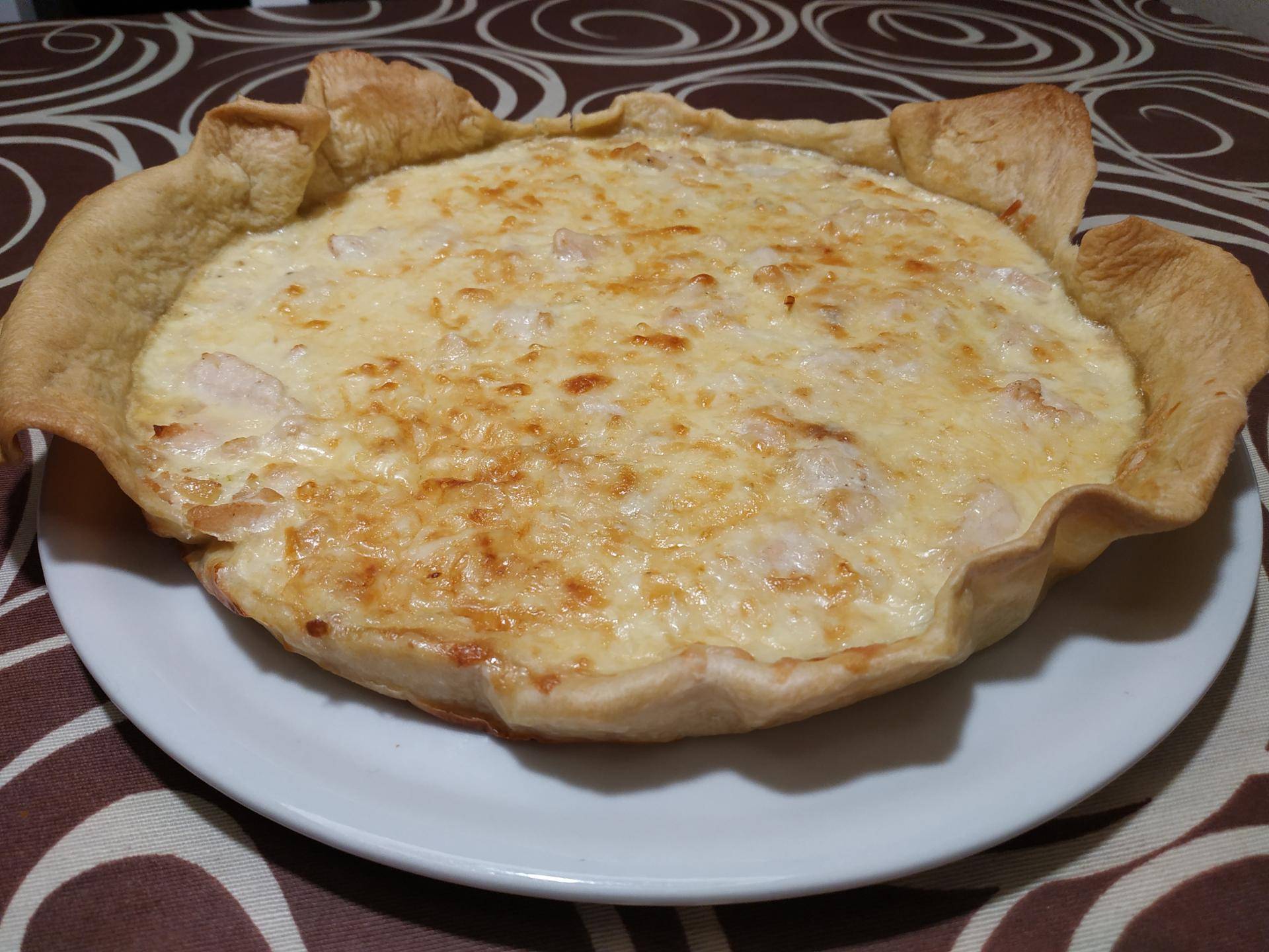 Quiché de pollo y queso - Receta Companion Connect XL | Moulinex