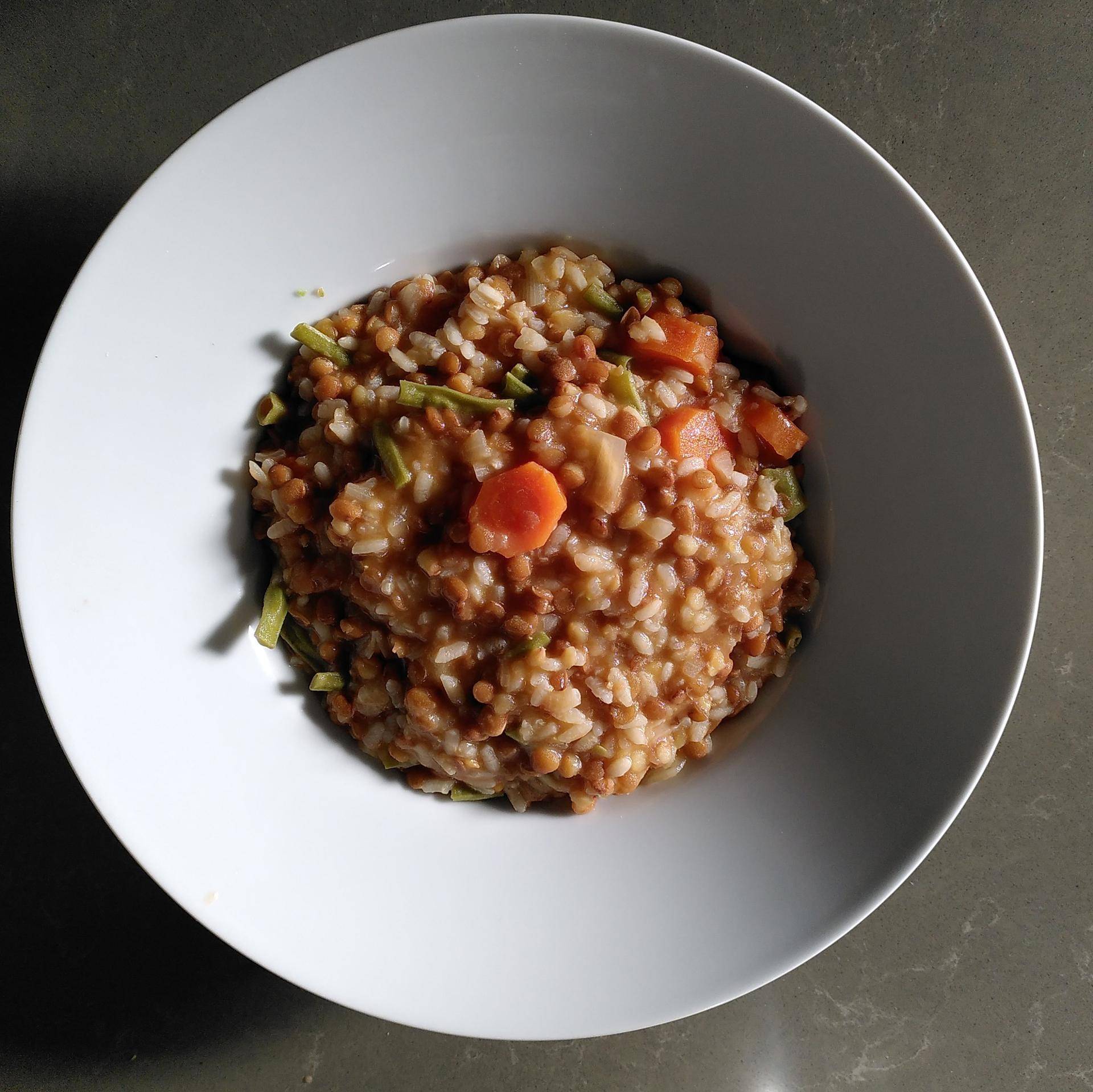 Lentejas con arroz y judias verdes - Receta Companion | Moulinex
