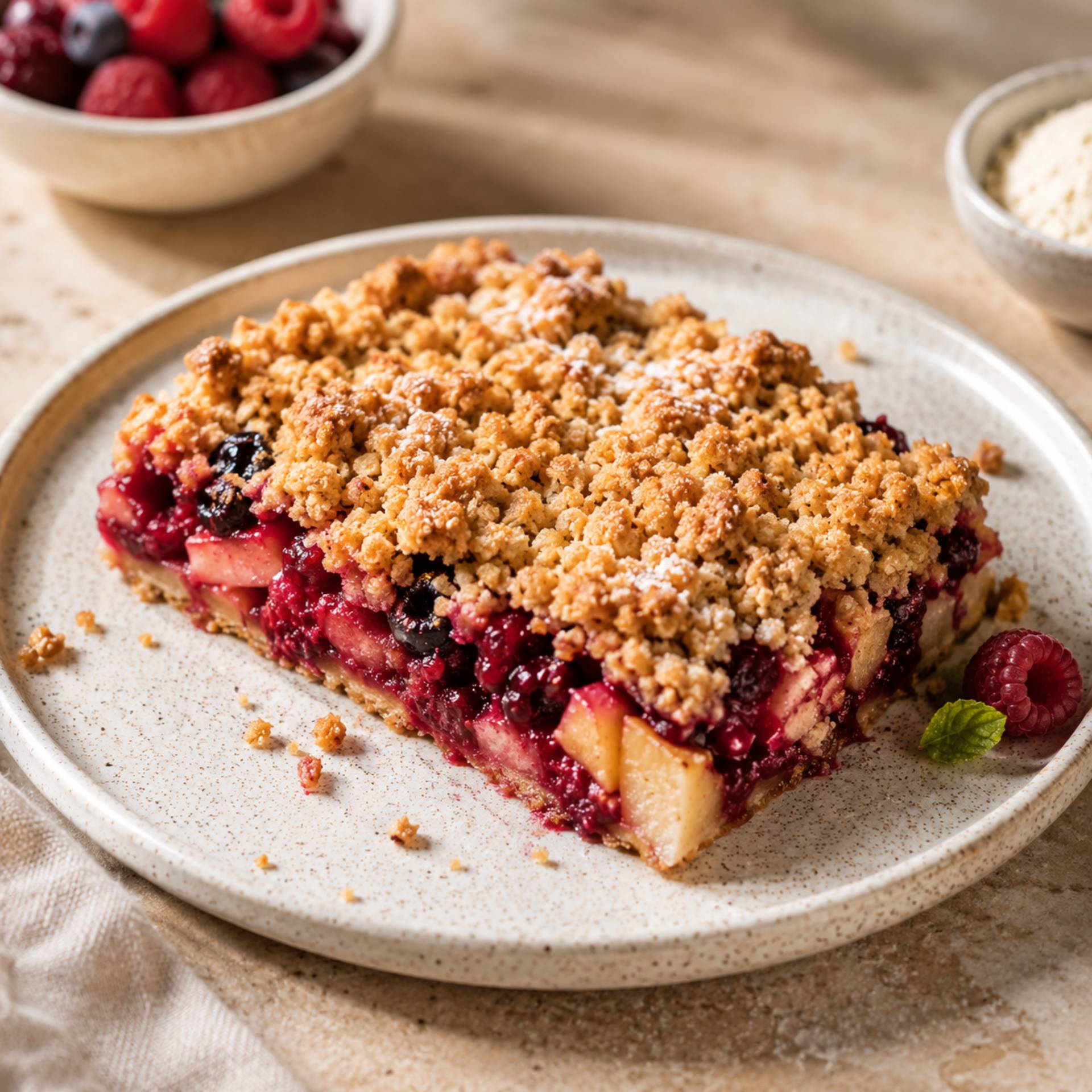 Crumble de bayas variadas - Receta Crisp&Go 3P | Moulinex