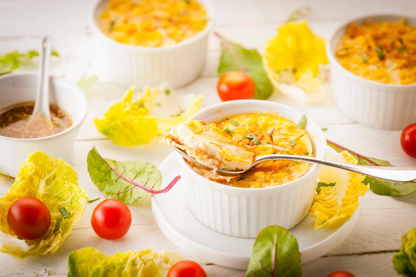 Pastel de zanahoria y maíz - Receta Cookeo | Moulinex