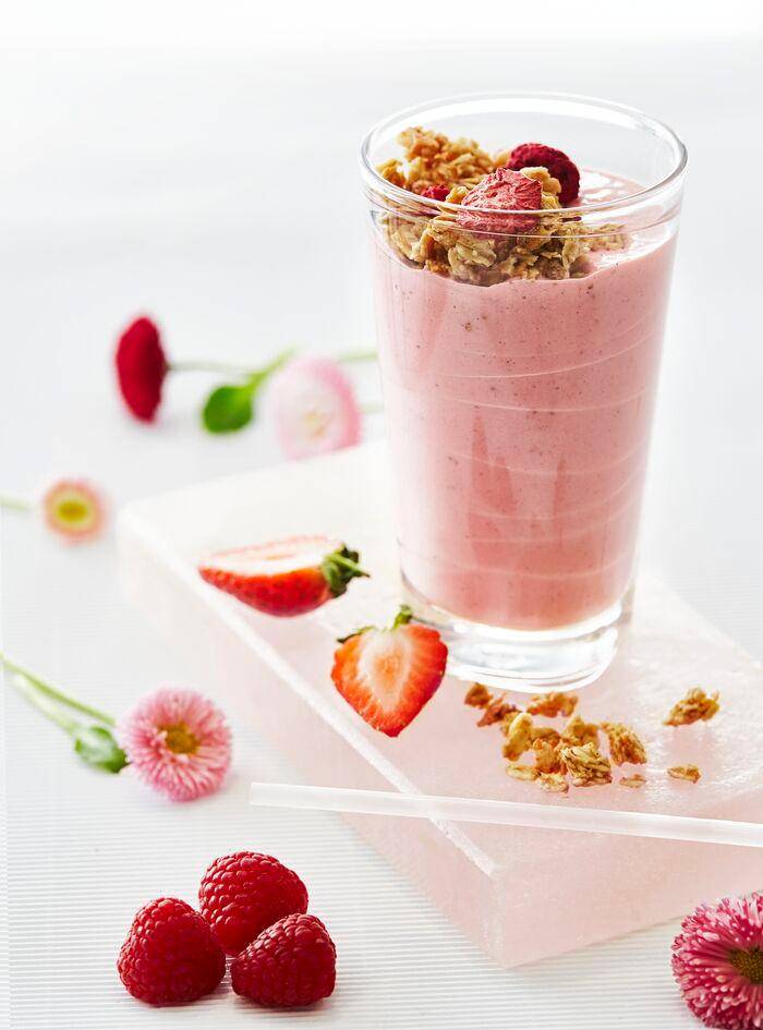 Smoothie de frutos rojos, yogur y cereales - Receta Perfectmix + | Moulinex