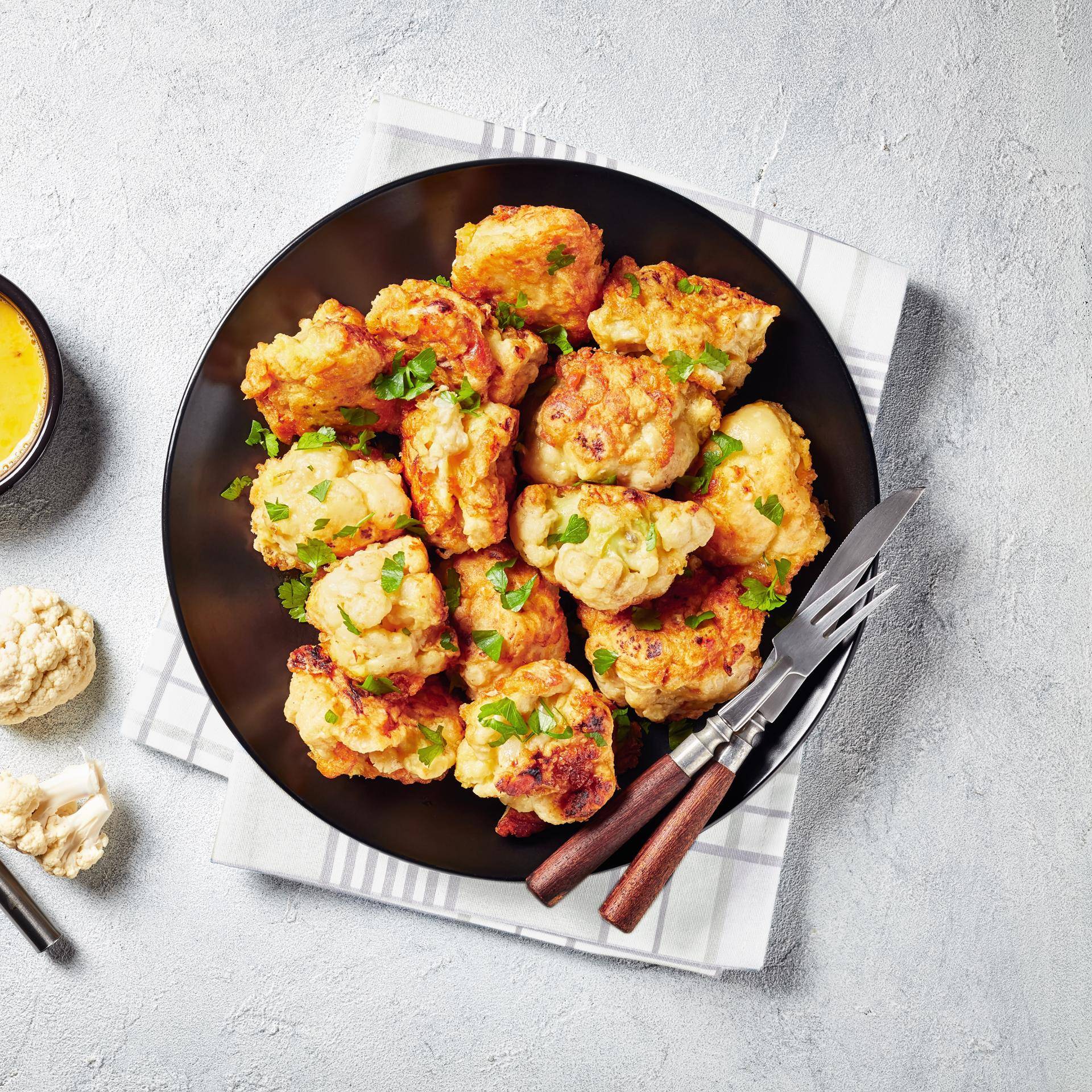 Coliflor crujiente asada con ajo y especias - Receta Easy Fry XL Surface | Moulinex