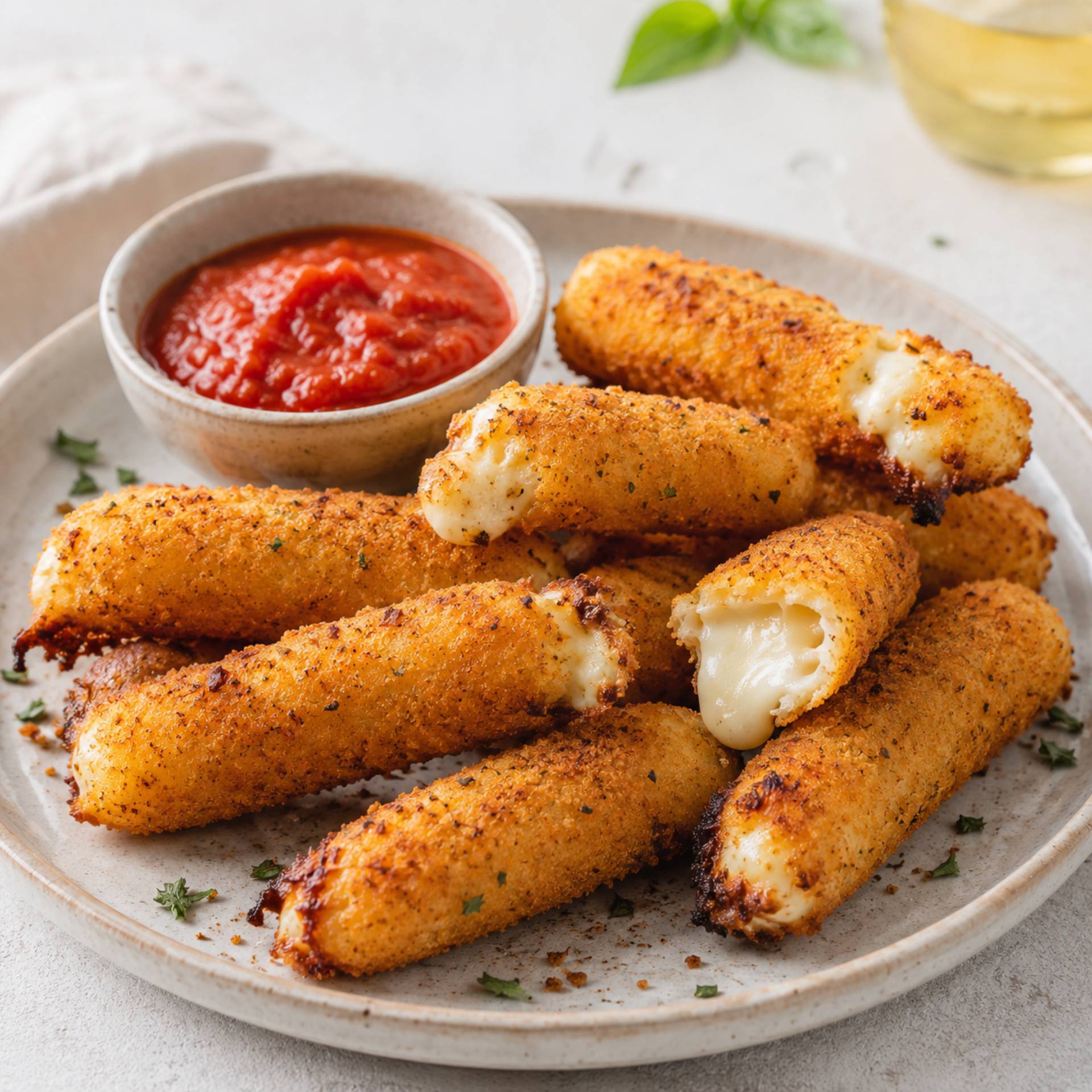 Palitos de mozzarella - Receta Crisp&Go 3P | Moulinex