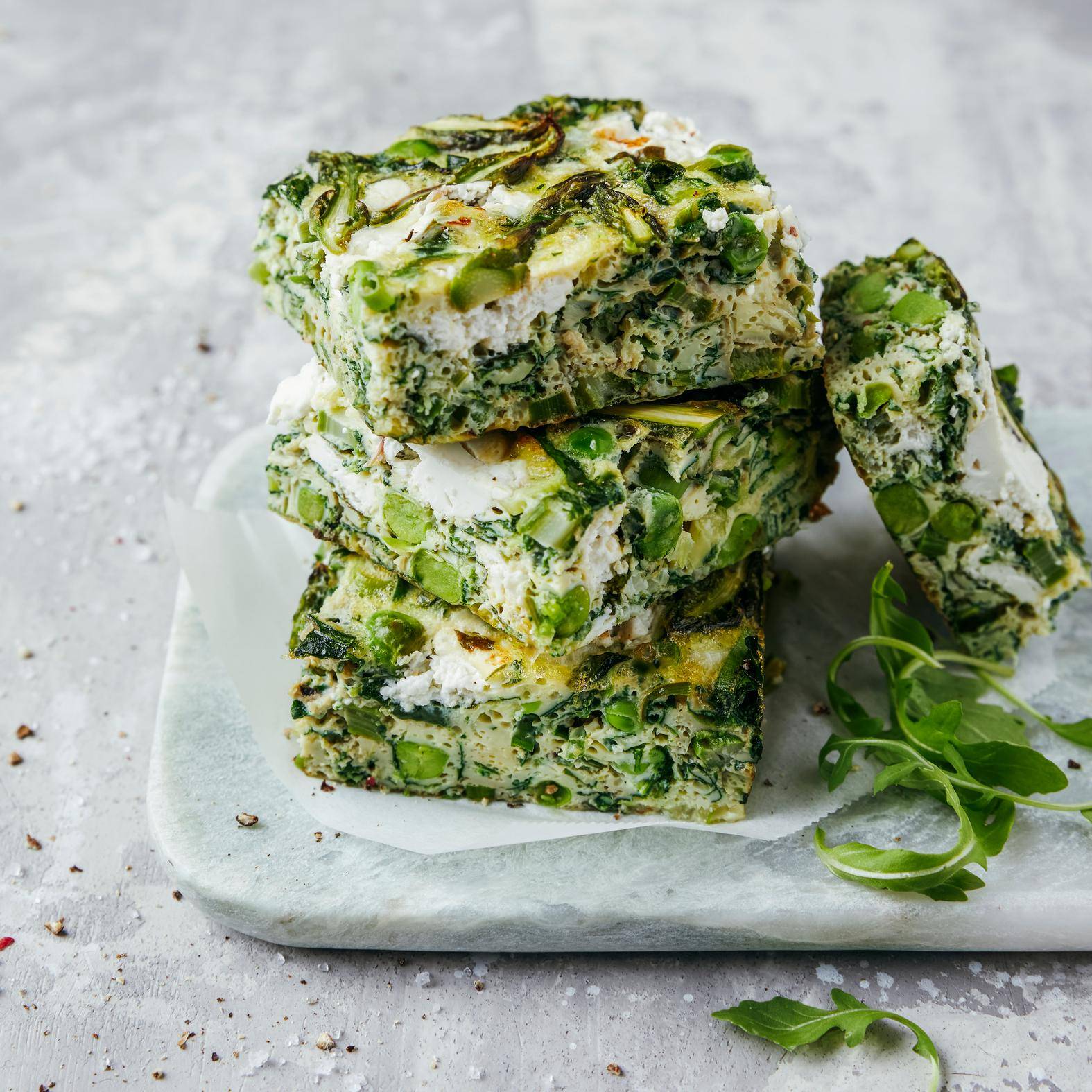 Frittata de verduras de primavera y queso de cabra - Receta OptiGrill 2in1 | Moulinex