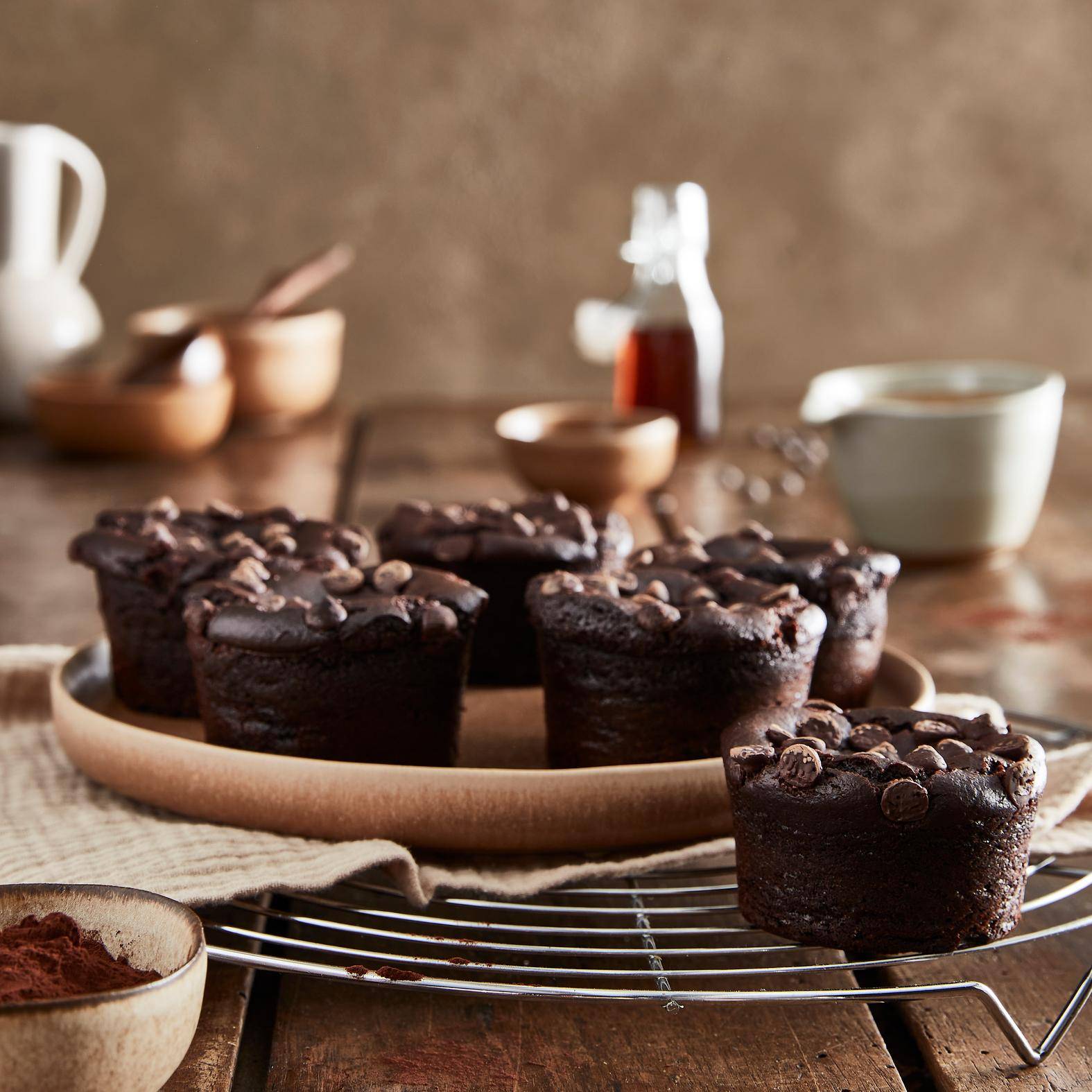 Muffins de mantequilla de cacahuete y chocolate - Receta Blend up | Moulinex
