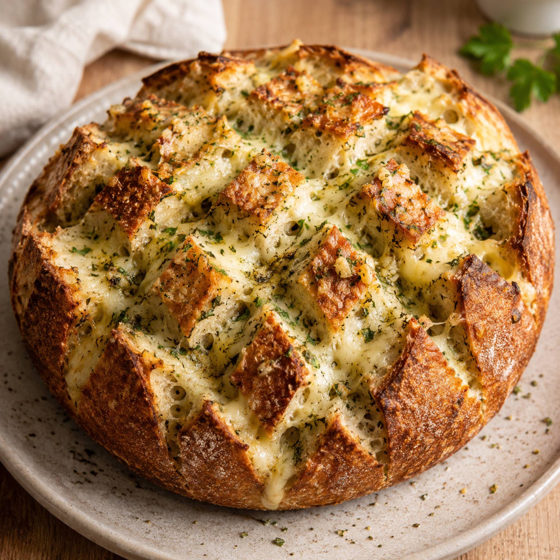 Pan de ajo y queso para compartir - Receta Crisp&Go 3P | Moulinex