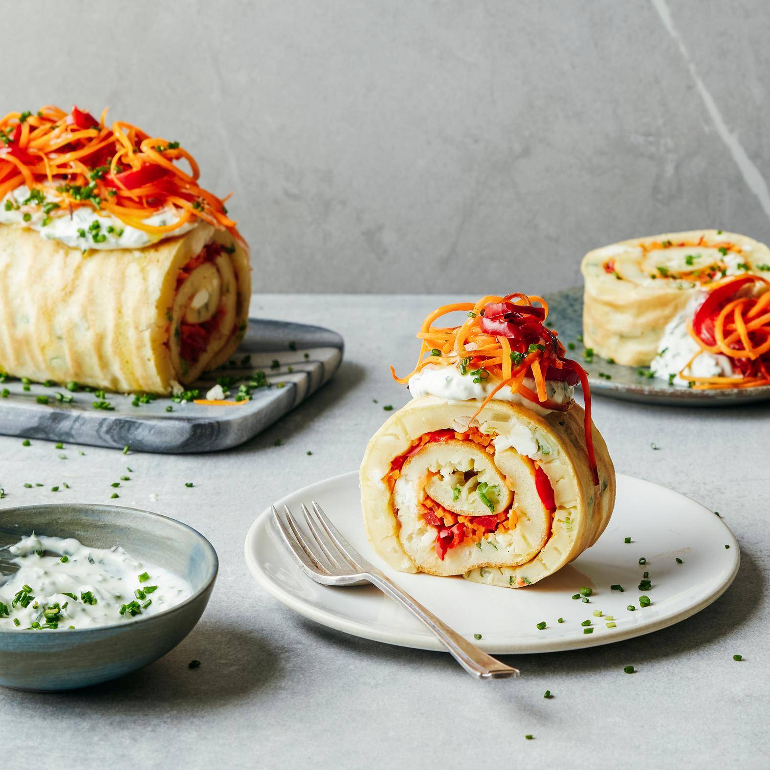 Creps con verduras y queso feta - Receta OptiGrill 4in1 | Moulinex