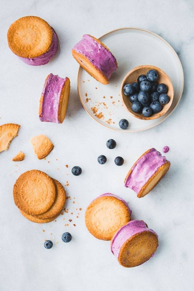 Sándwich helado de arándanos - Receta Perfectmix + | Moulinex