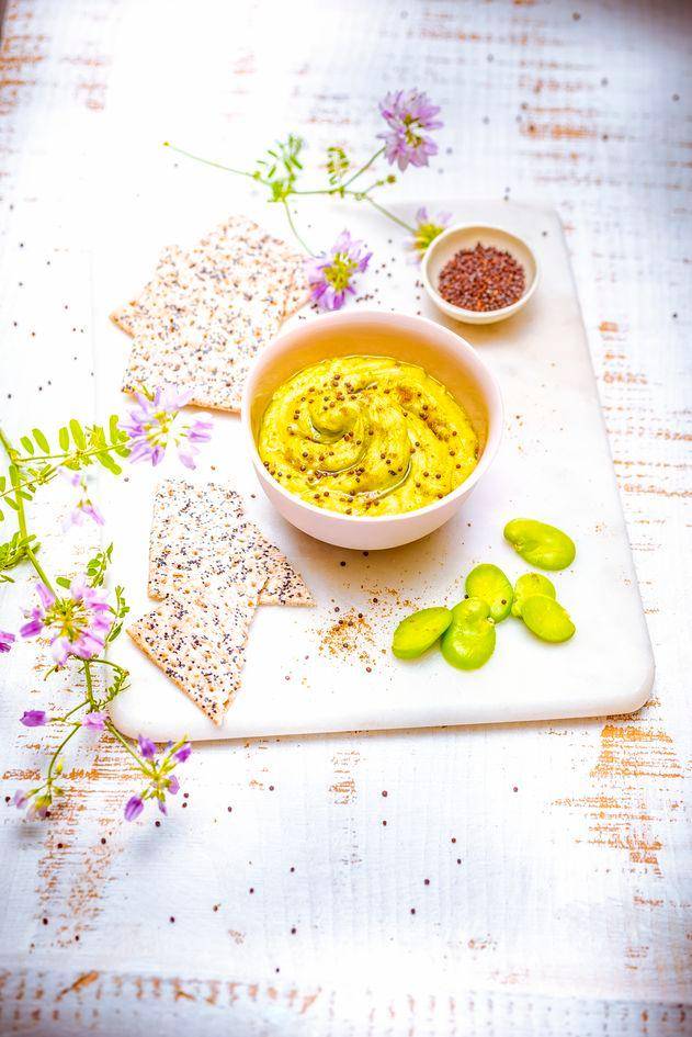 Hummus de habas con semillas de mostaza - Receta Perfectmix Cook | Moulinex