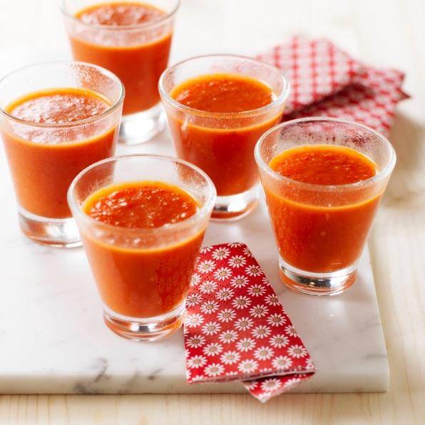 Sopa fría de tomate y piquillo - Receta Companion | Moulinex