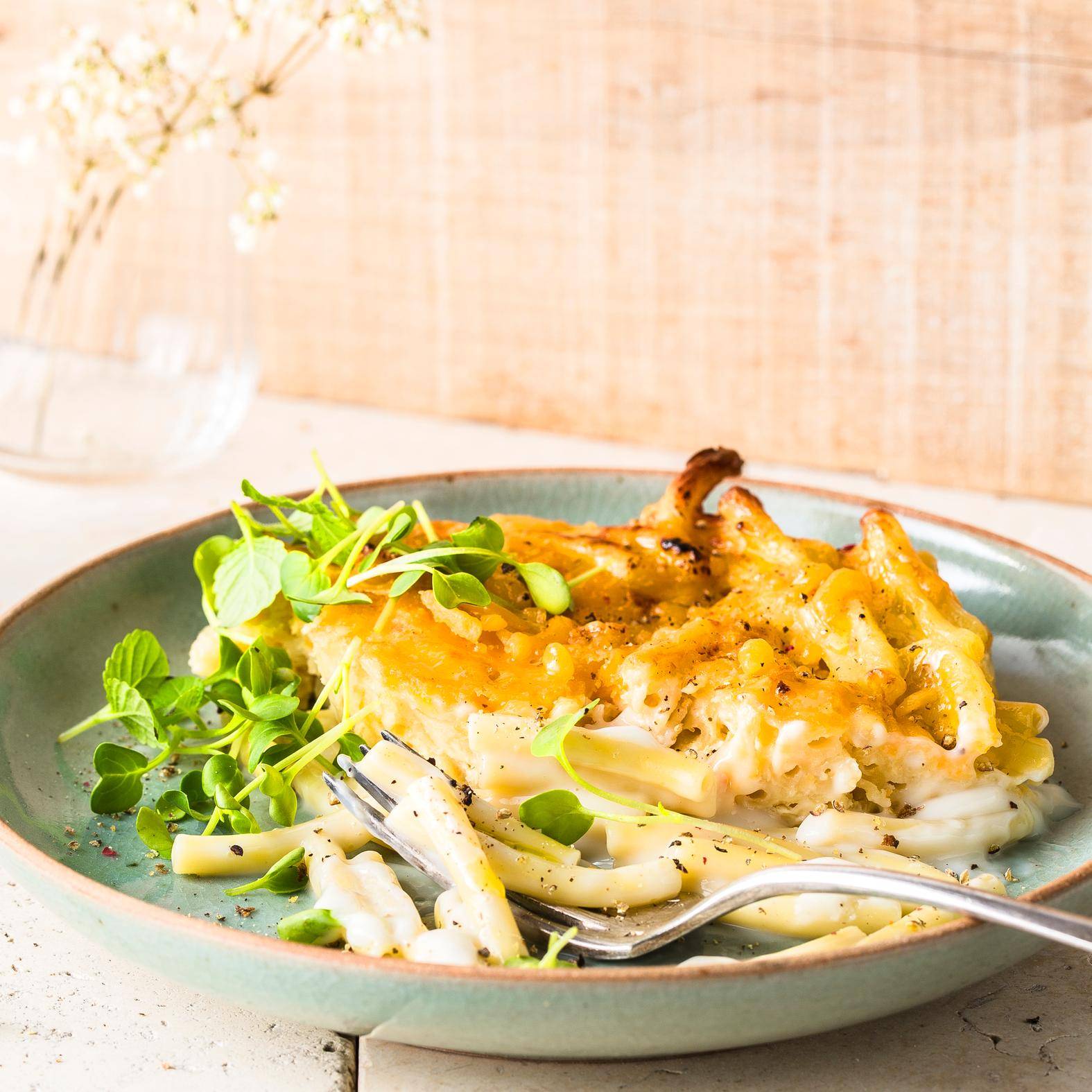 Macarrones con queso - Receta Easy Fry Compact | Moulinex
