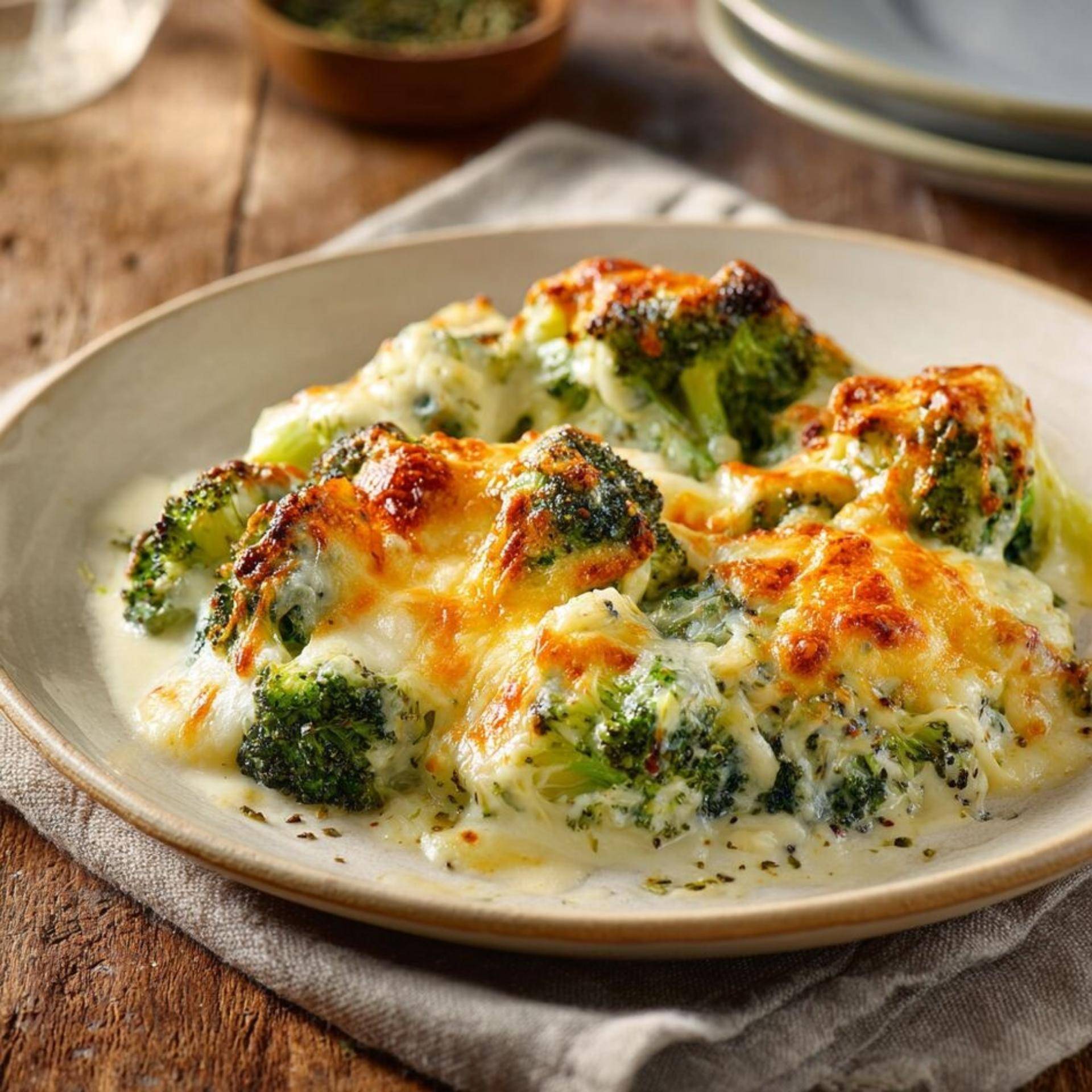 Gratinado de Brócoli y Cheddar Fundido - Receta Companion Connect | Moulinex